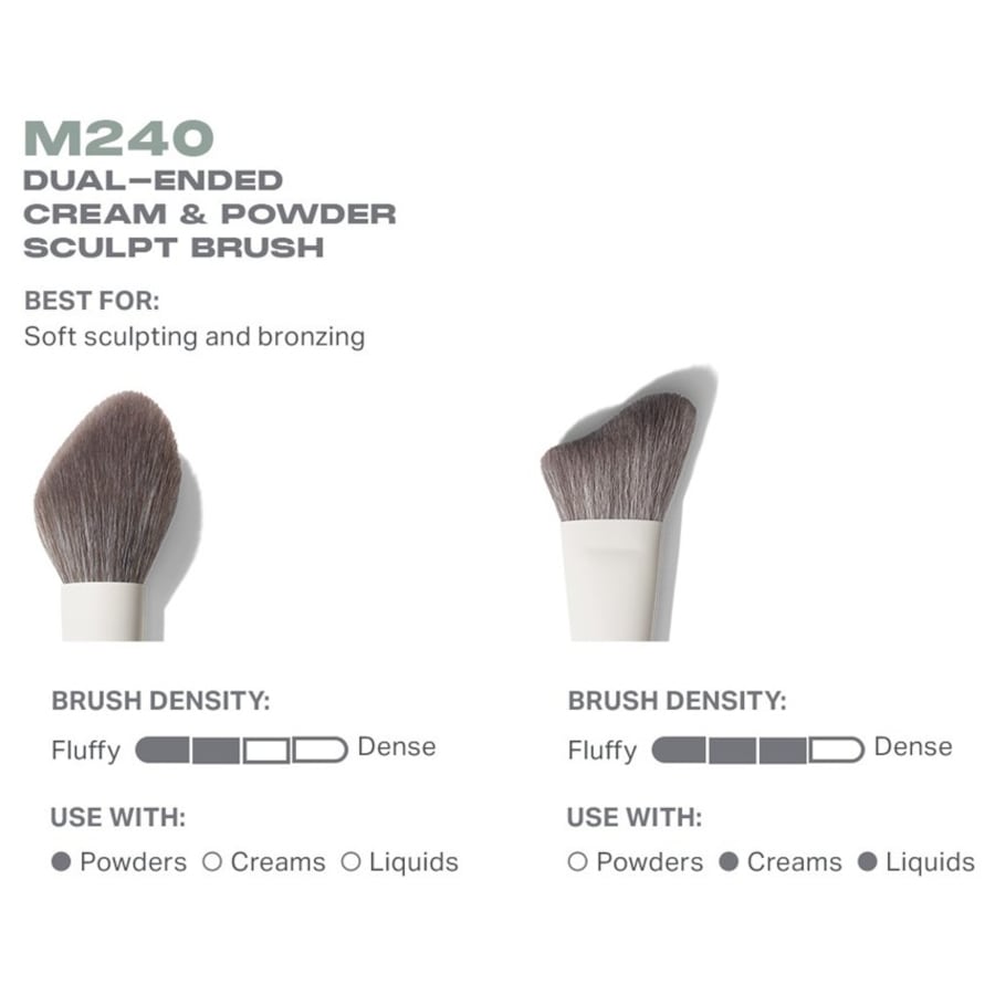 Morphe Szczotki do twarzy M240 Dual-ended Cream & Powder Sculpt Brush