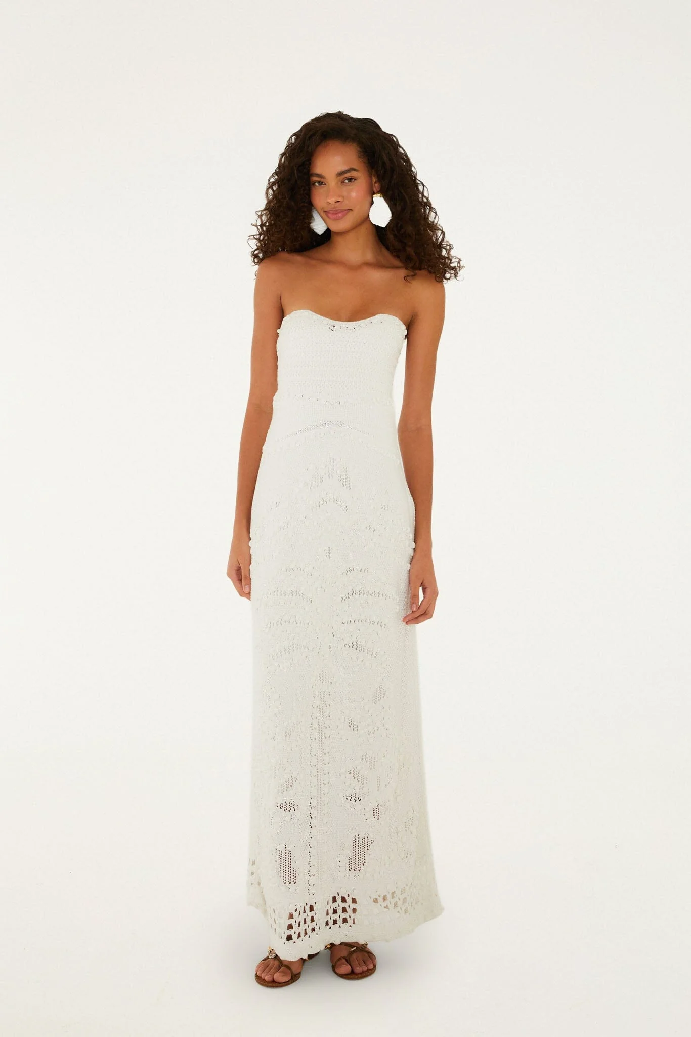 Off-White Palm Tree Knit Midi Dress