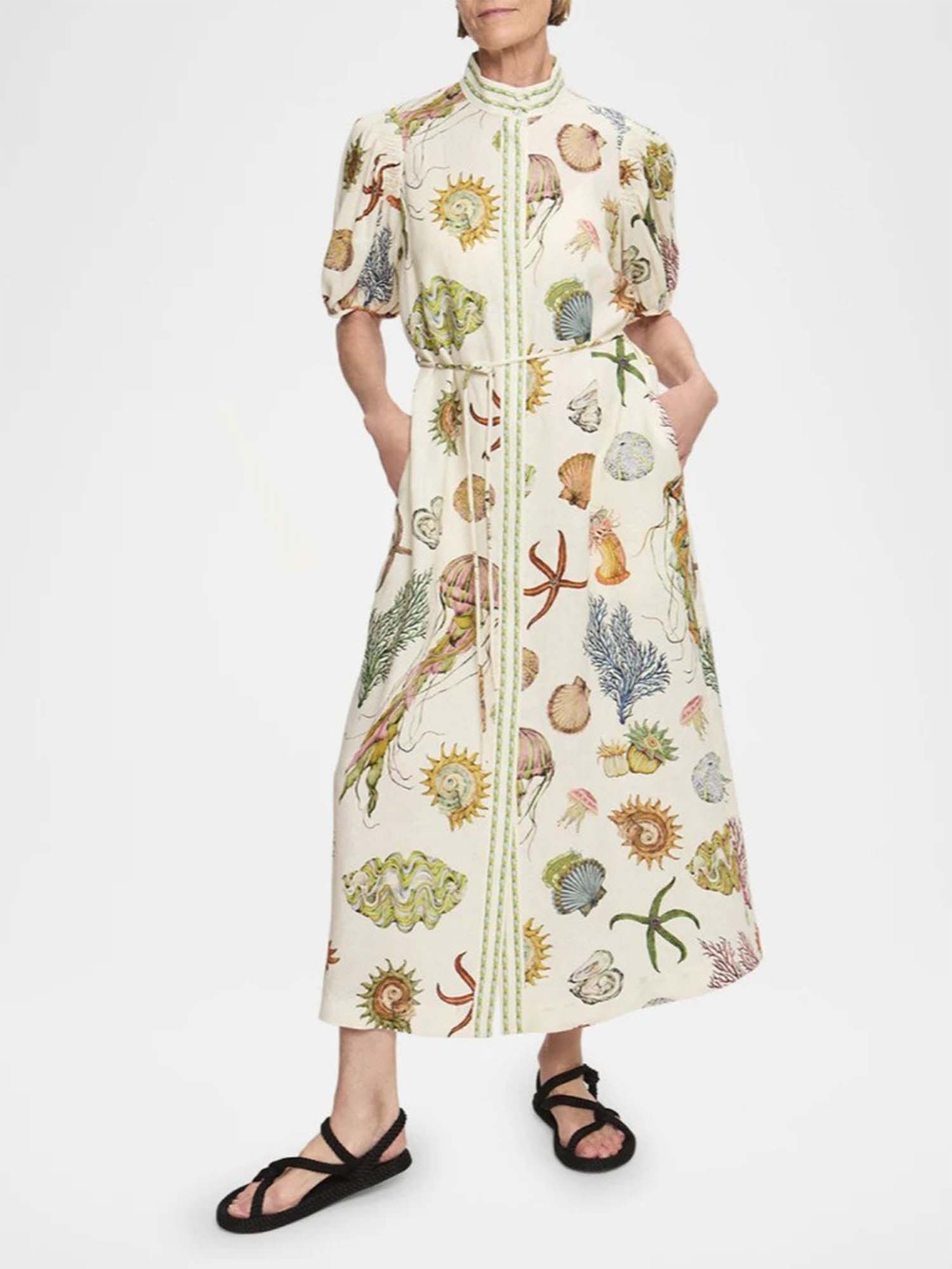 Sea Breeze Sheer Midi Dress