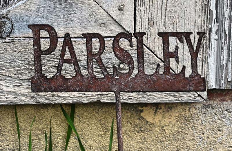 Metal Herb Garden Signs  Set of 6