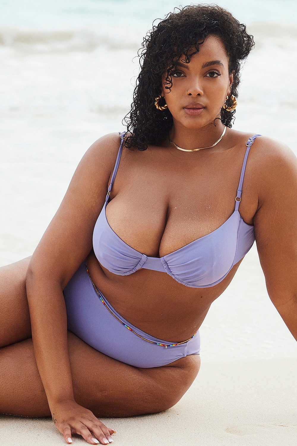 Violet High Waist Bikini Bottom