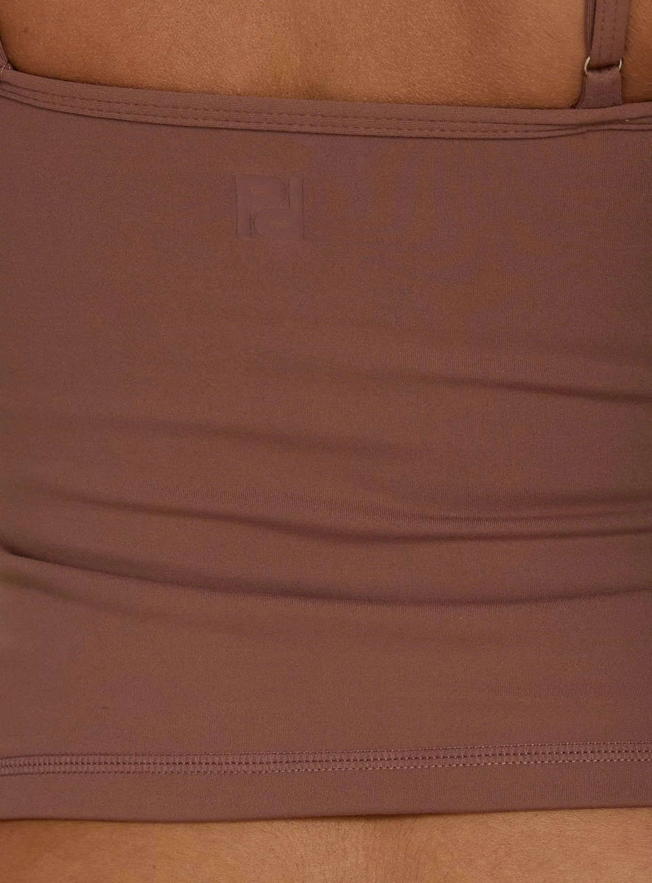 Ascend Layered Halter Tank Top Brown / Pink