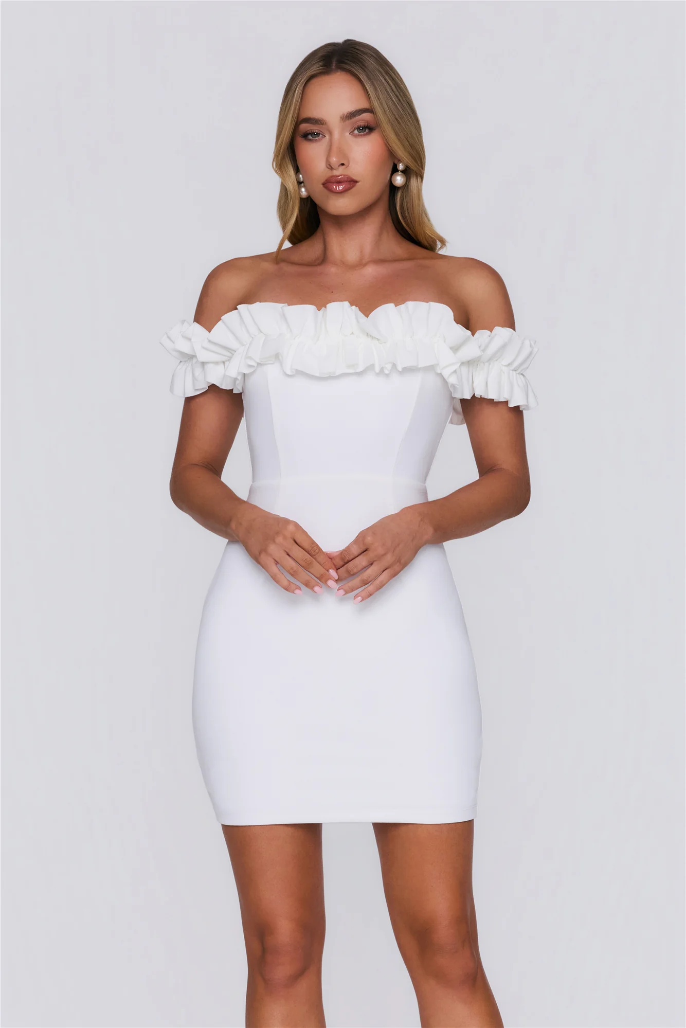 Show Off Style Mini Dress White