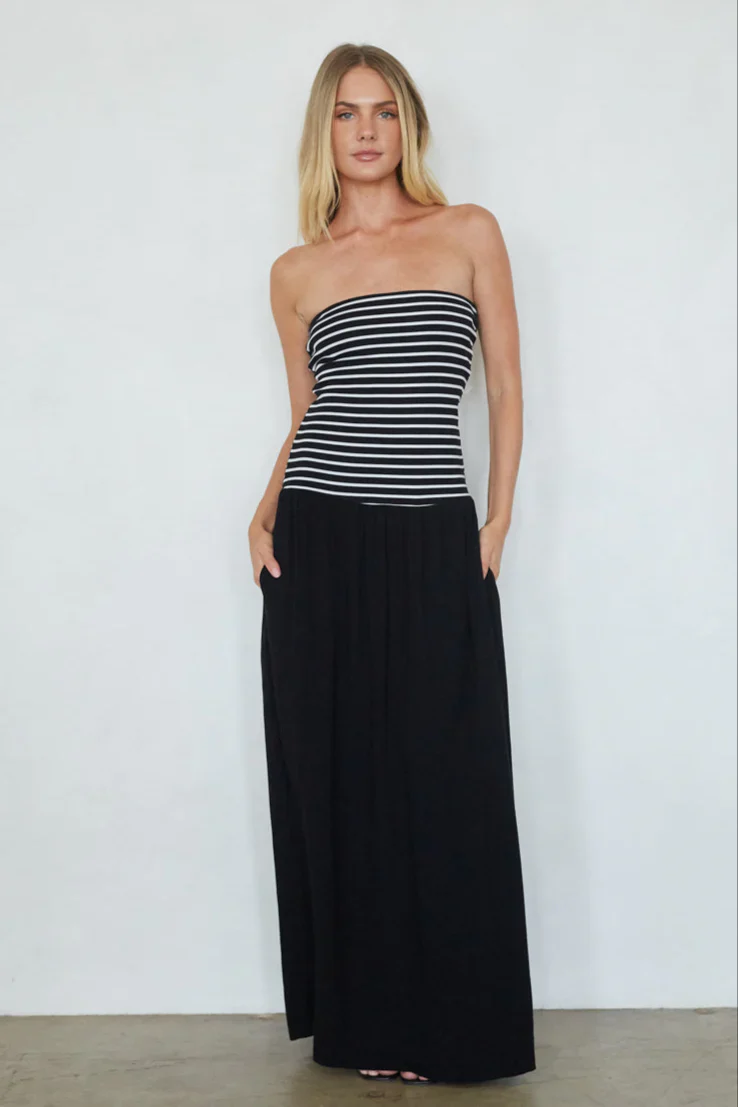 Toni Striped Maxi Dress