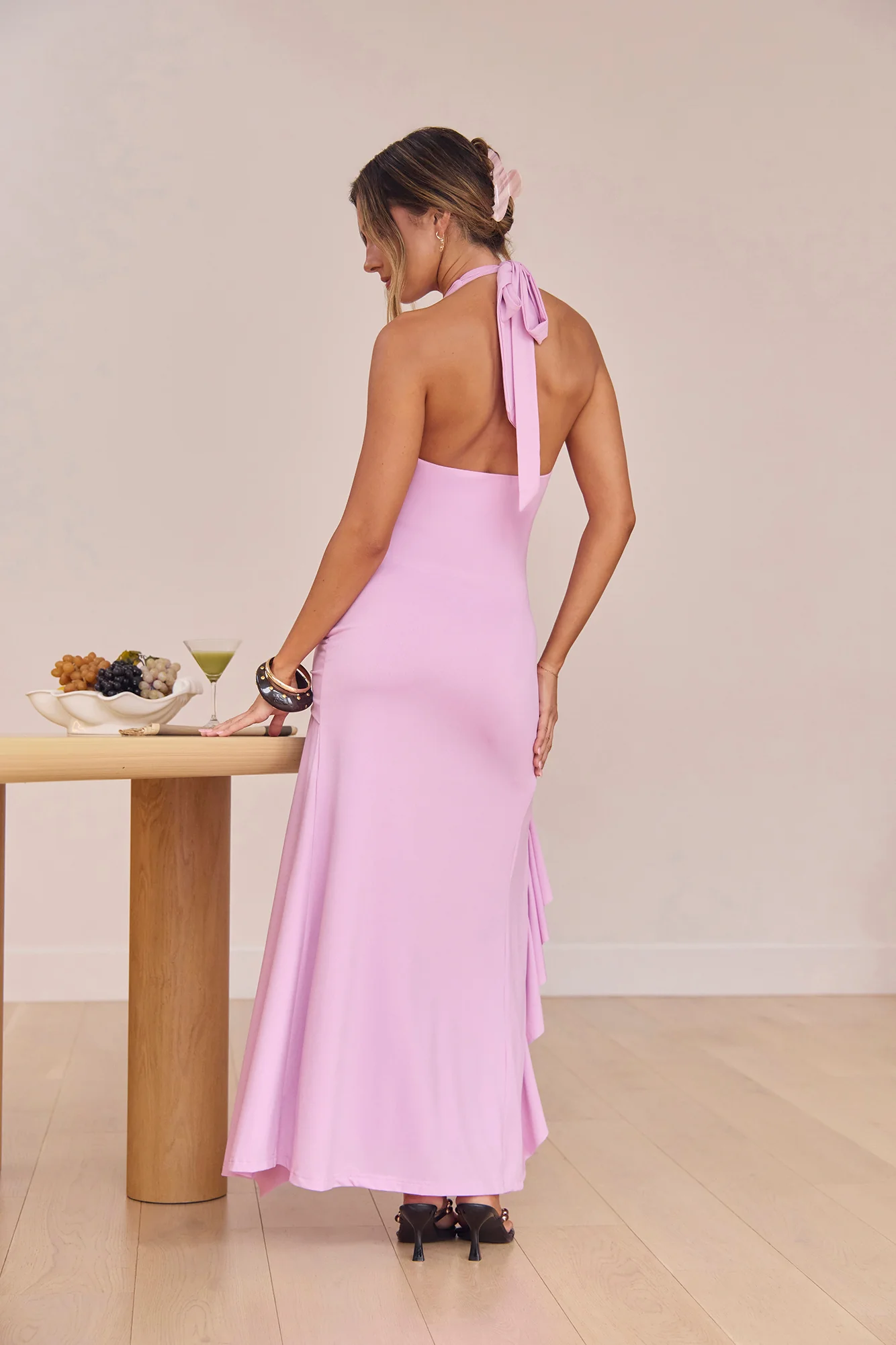 Different Paths Halter Maxi Dress Lilac