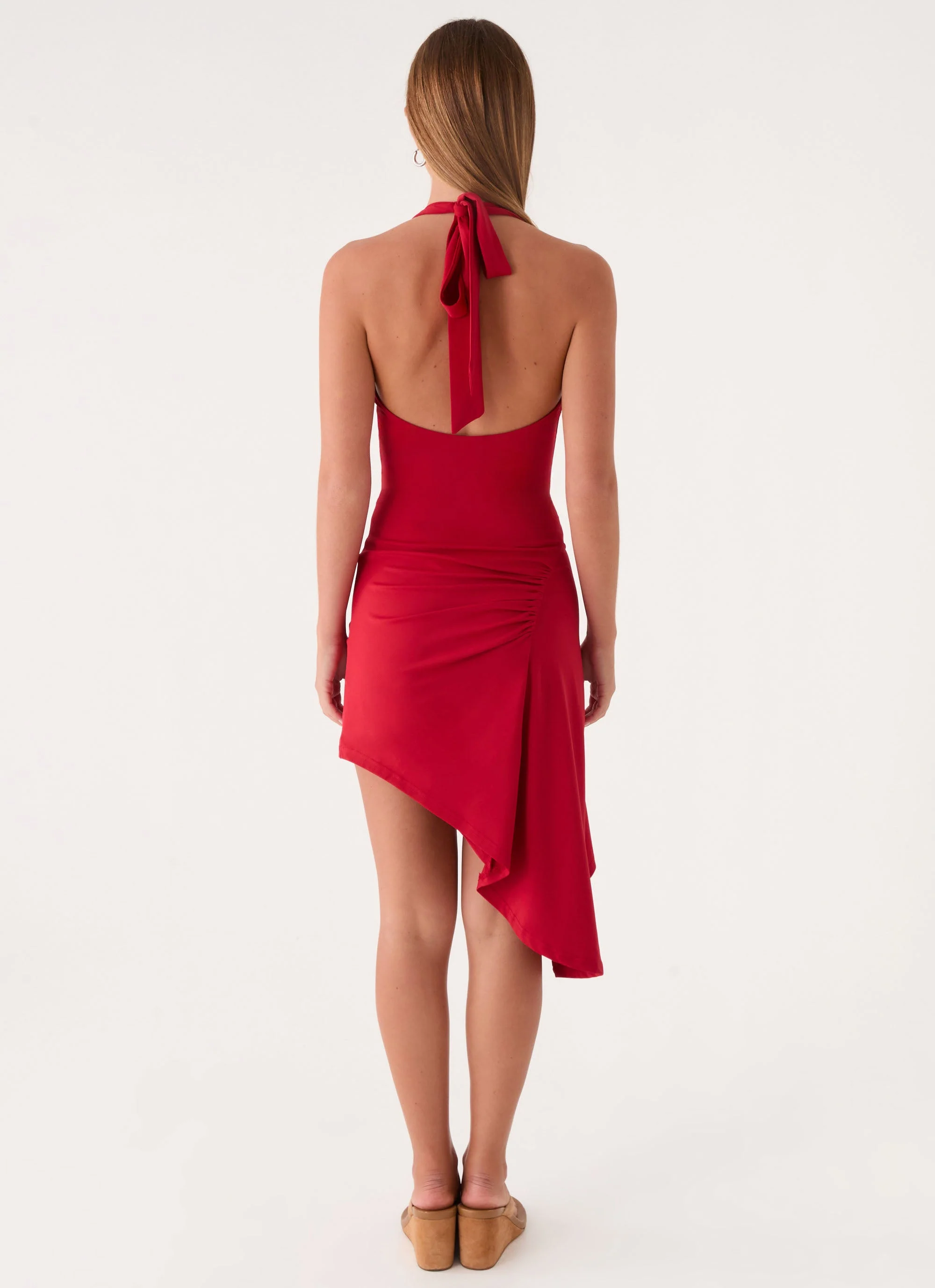 Rhody Mini Dress - Deep Red - luluinthesky