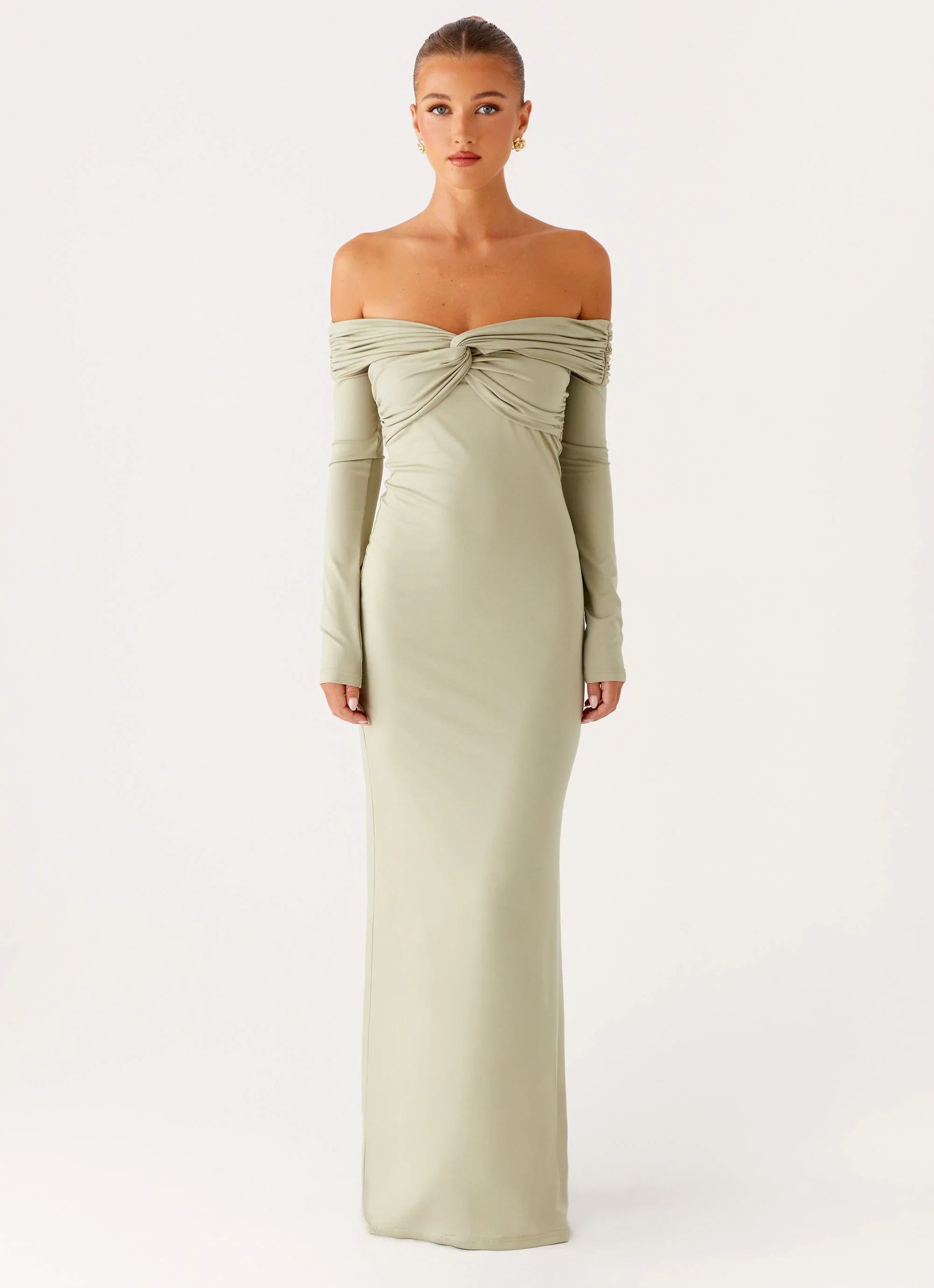 Marla Long Sleeve Maxi Dress - Sage