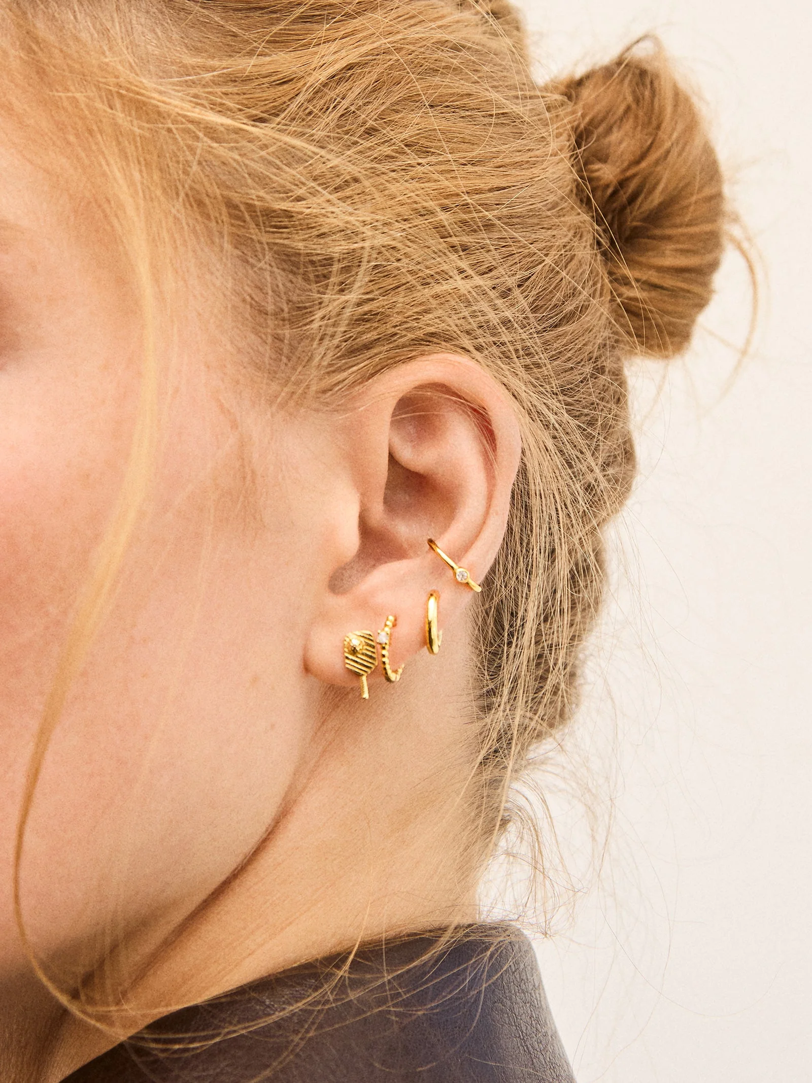 14K Gold Sports Delicate Studs - Pickleball