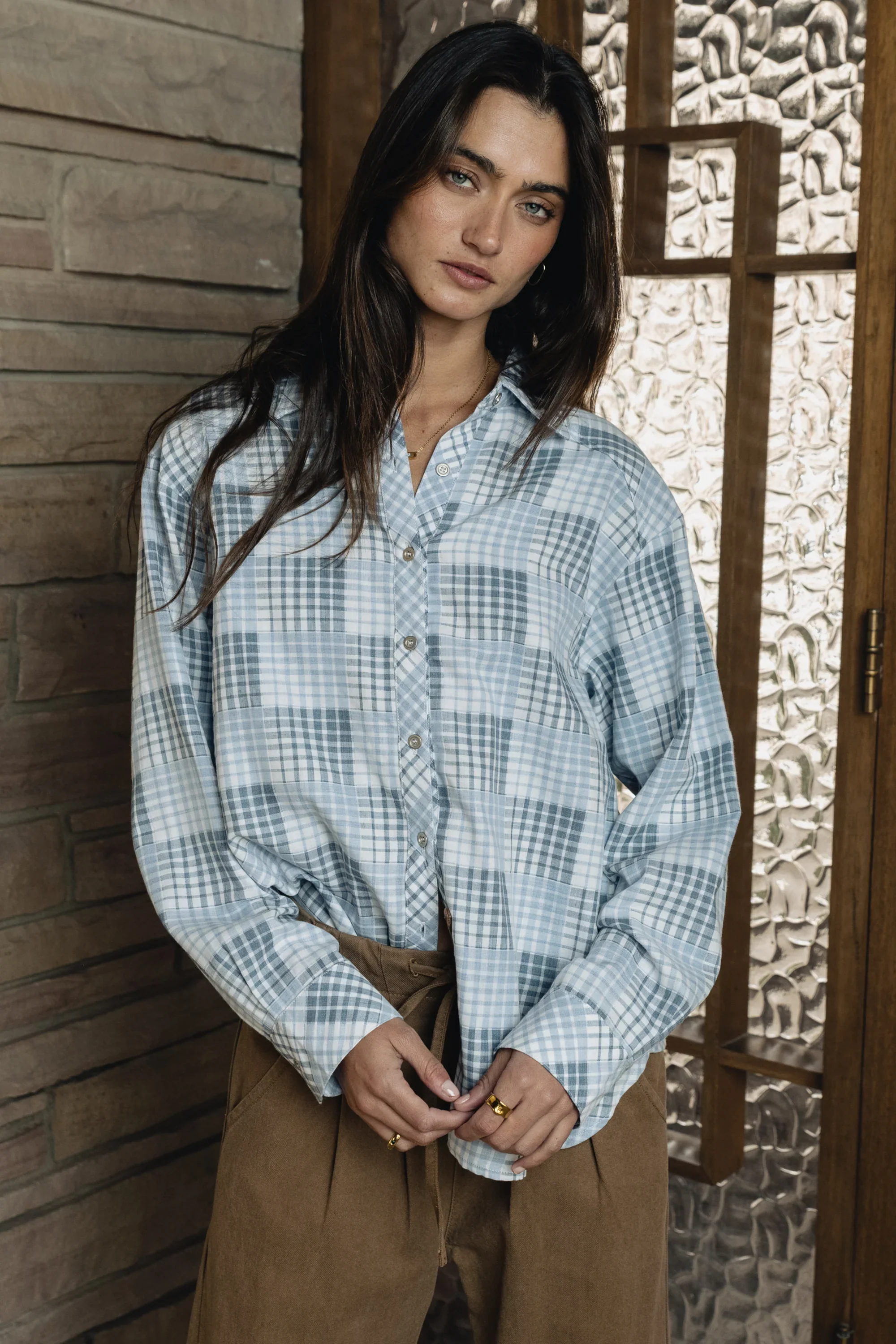 Irene Plaid Button Up