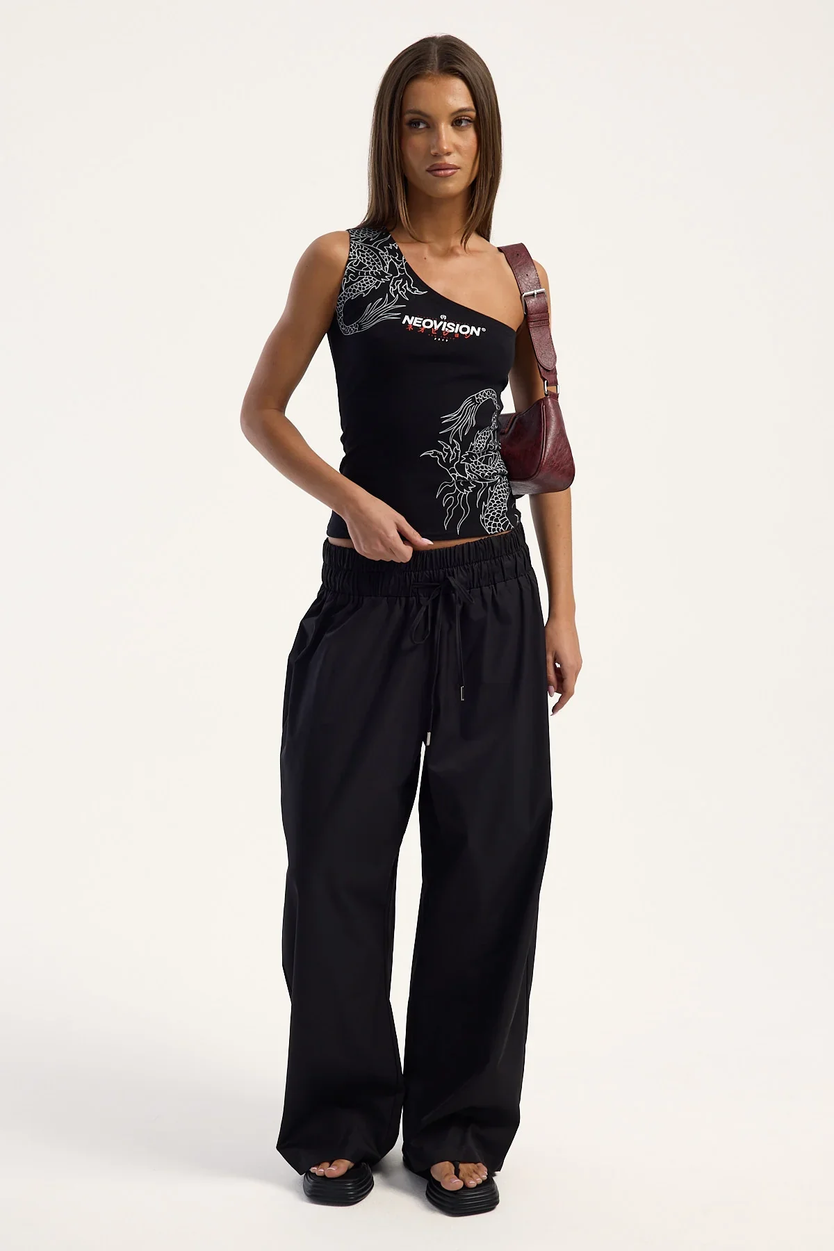 Neovision Ryuko One Shoulder Top Black