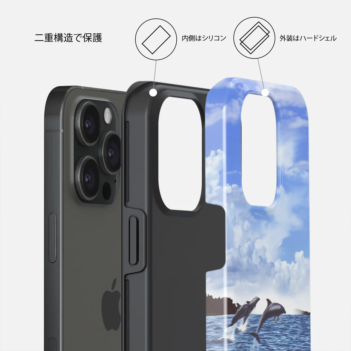 Retro Splash - iPhone 15 Pro ケース