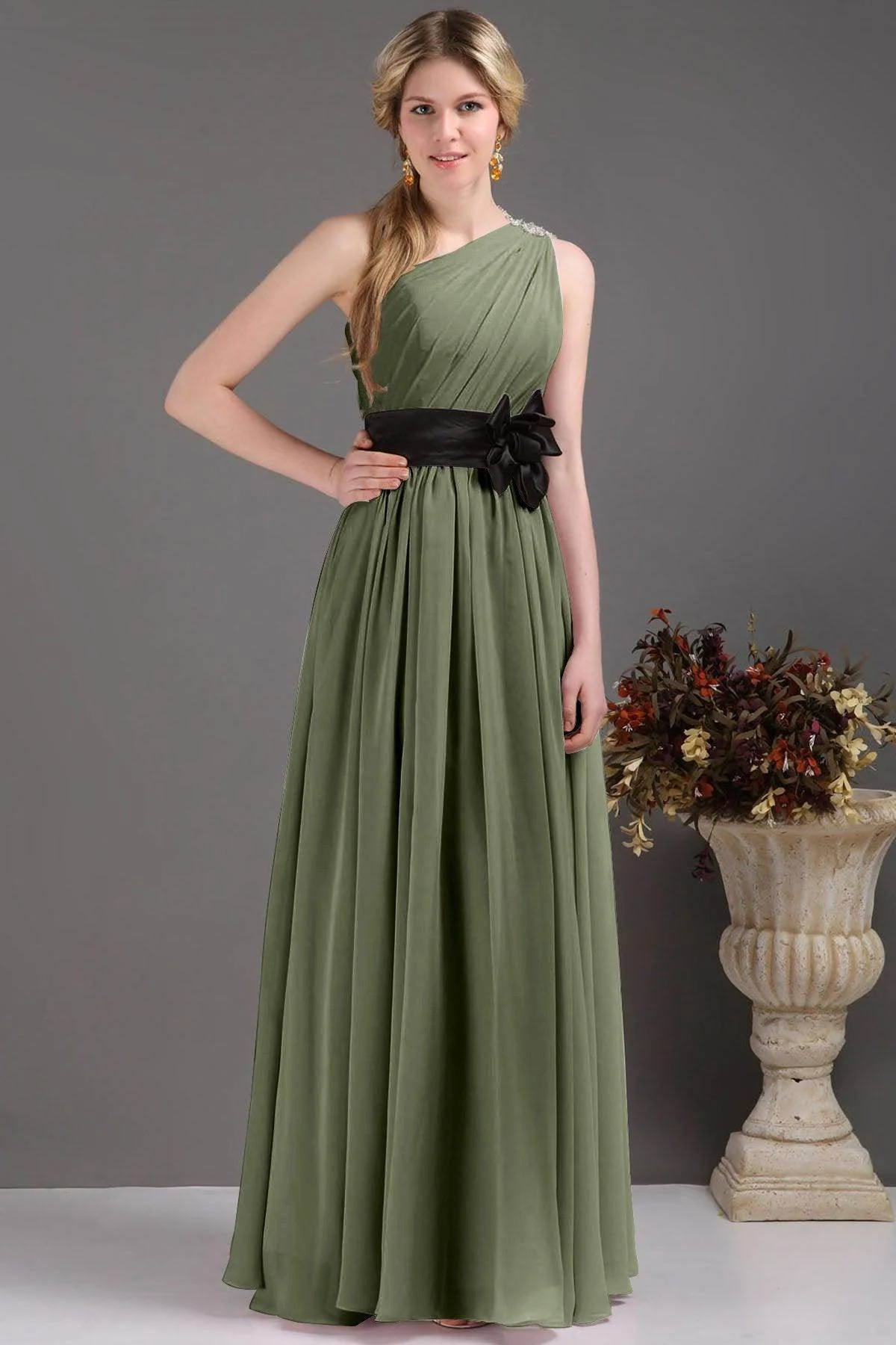 Sheath-Column Floor Length Bridesmaids Dress COSF14001