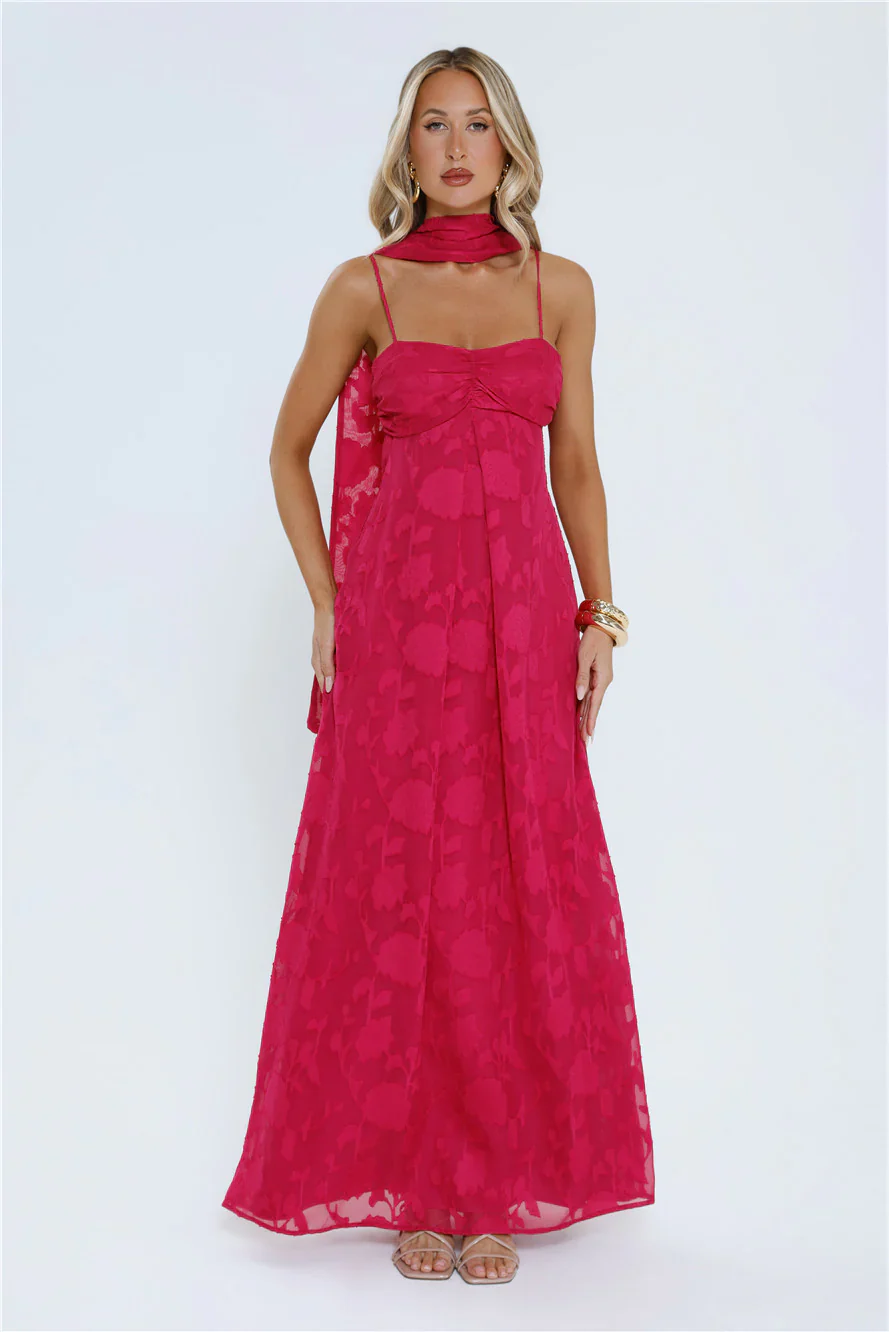 Flirt With Fire Maxi Dress Pink - luluinthesky