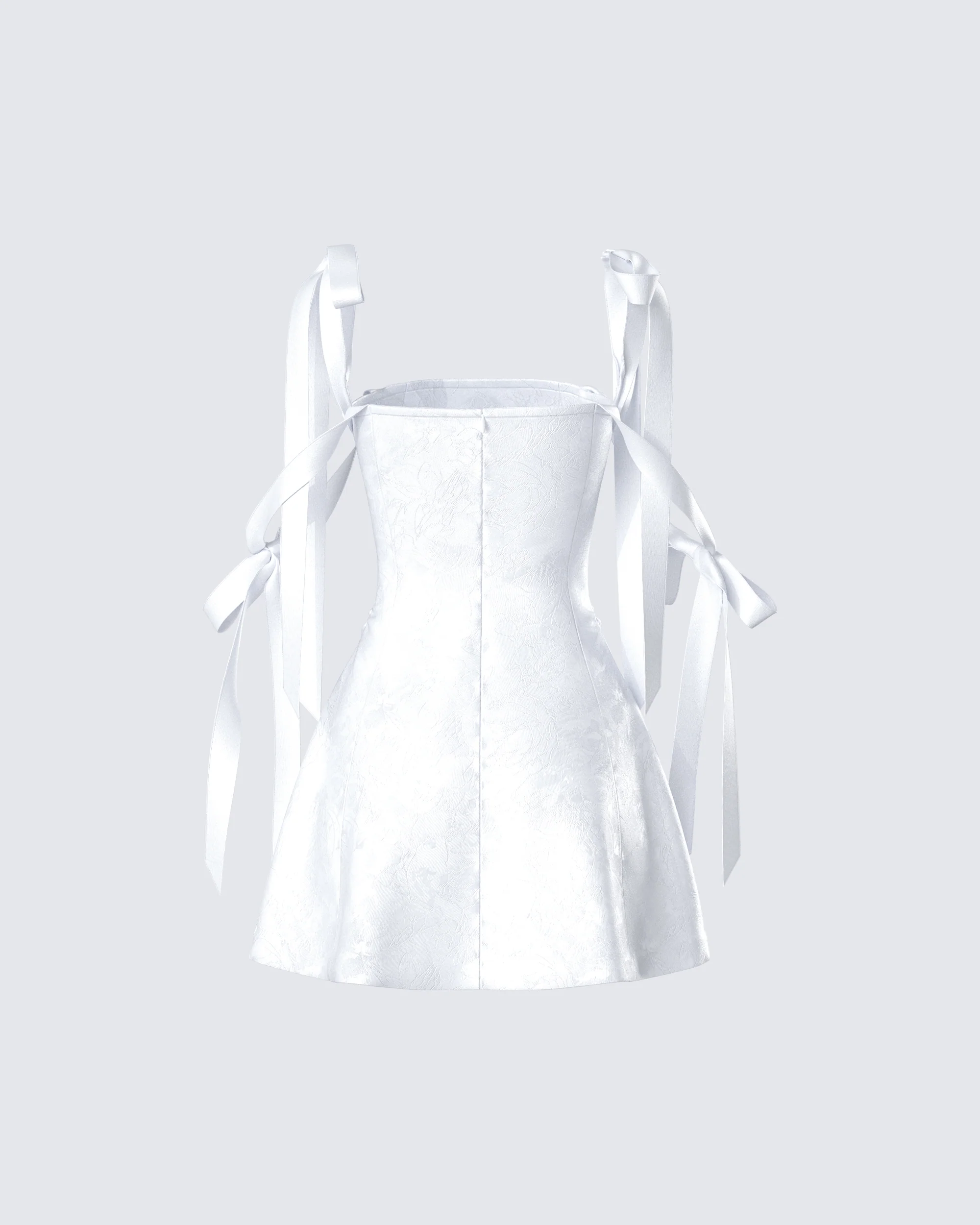 Valeria White Satin Mini Dress
