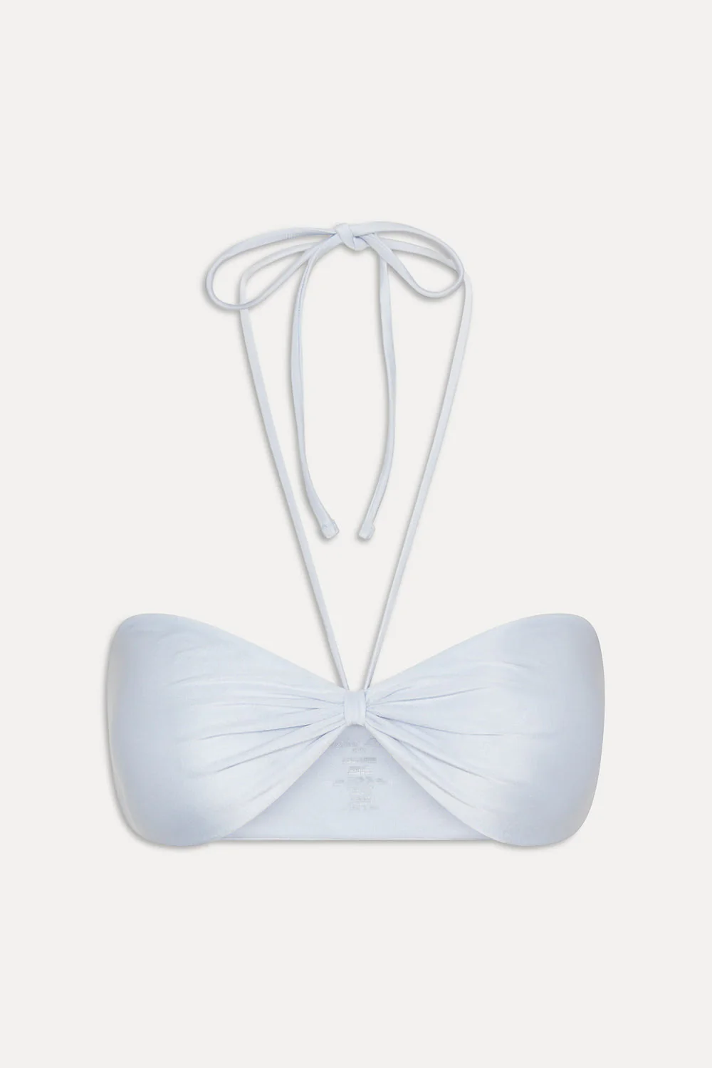 Rumi Satin Bandeau Bikini Top - Frosting