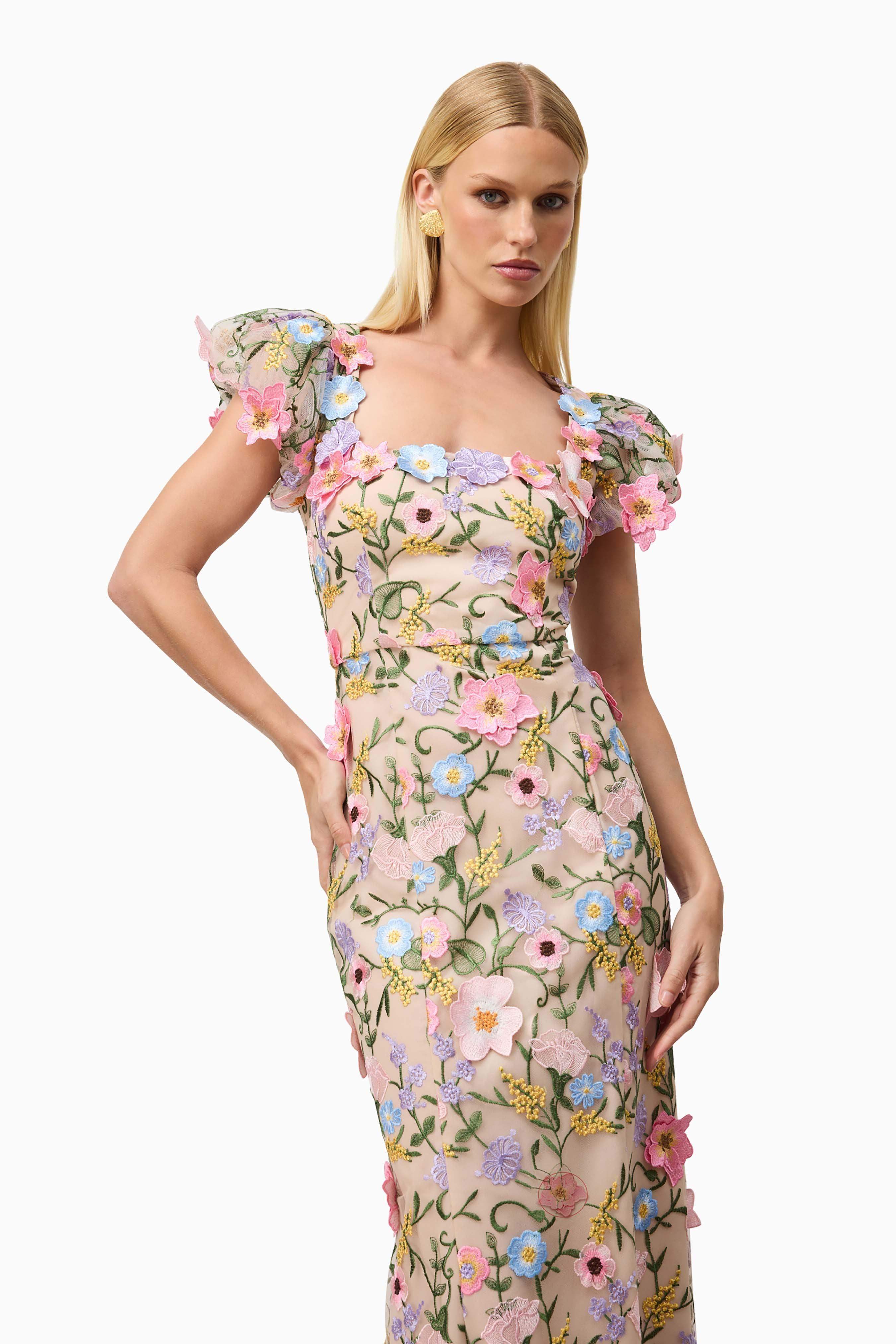 Nydia 3D Maxi Dress