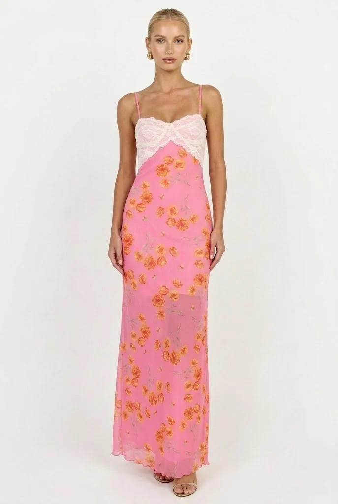 Floral Fantasy Lace Maxi Dress