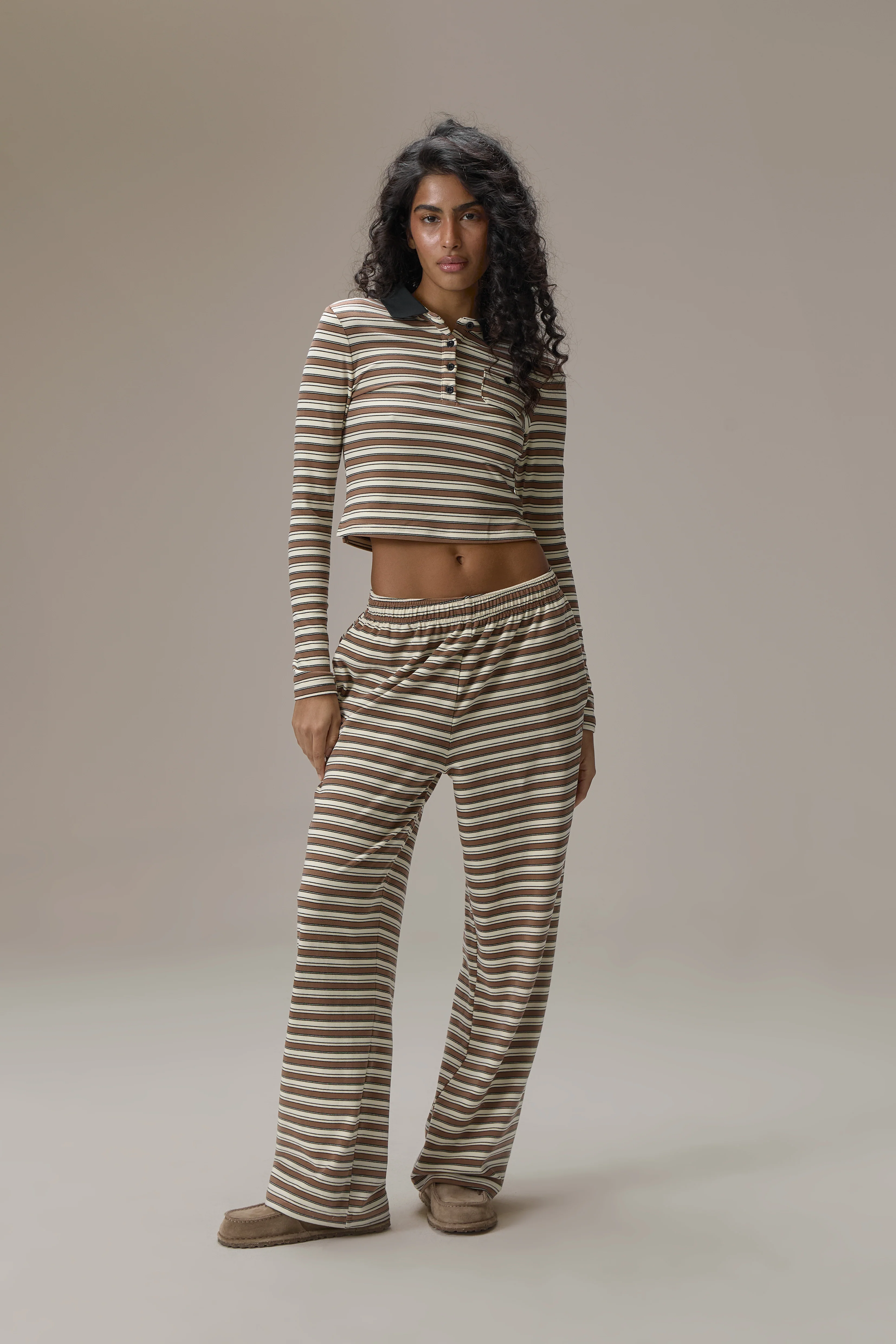 Denver Long Sleeve Stripe Top in Hazel