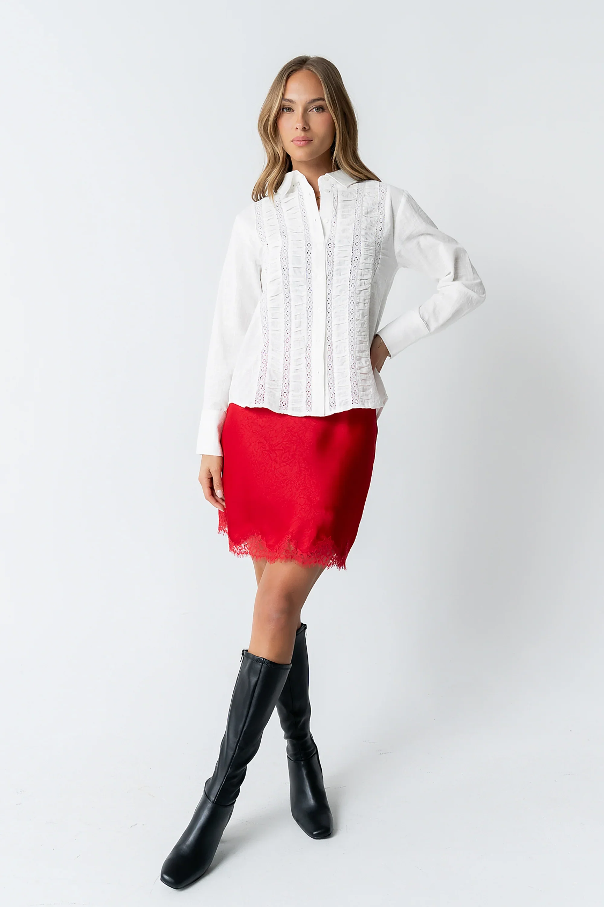 Carlie Sheer Button Up