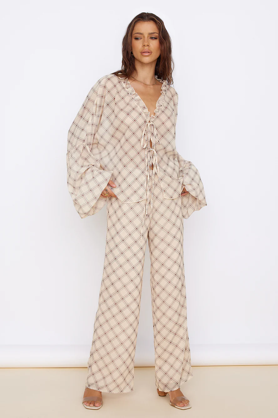 SNDYS Candice Pant Check Print