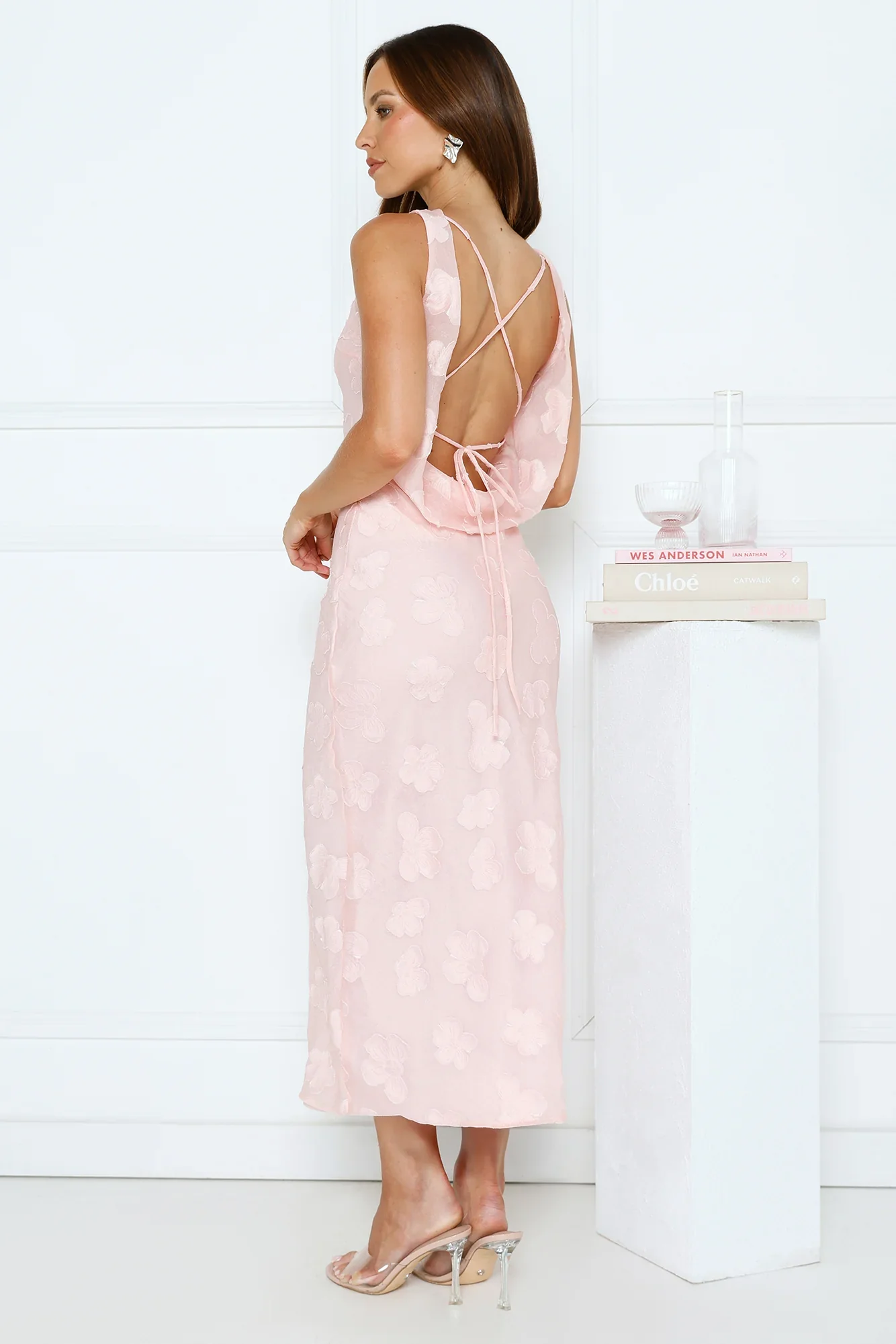Secret Garden Affair Midi Dress Pink - luluinthesky