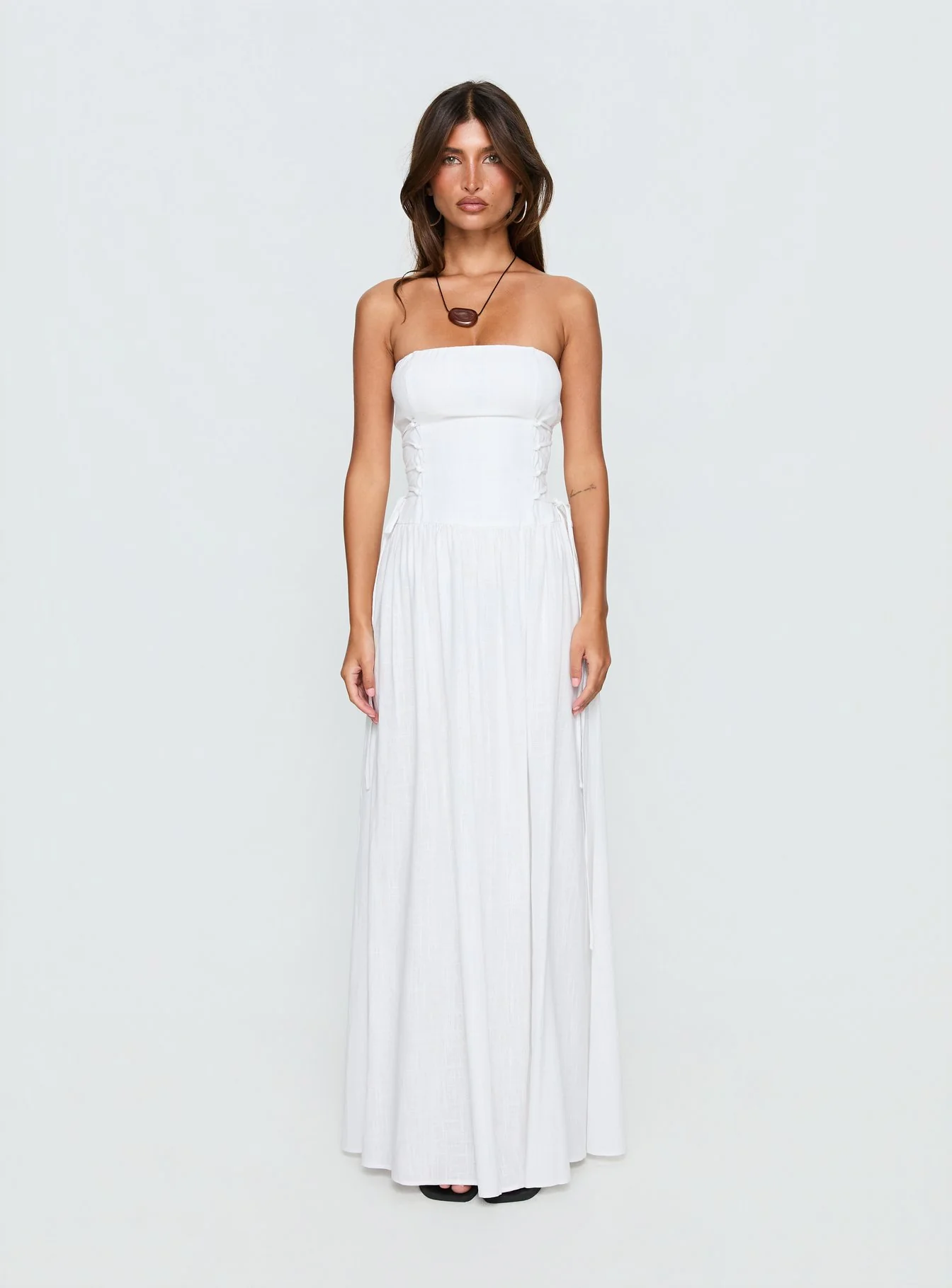 So Far So Good Maxi Dress White - luluinthesky