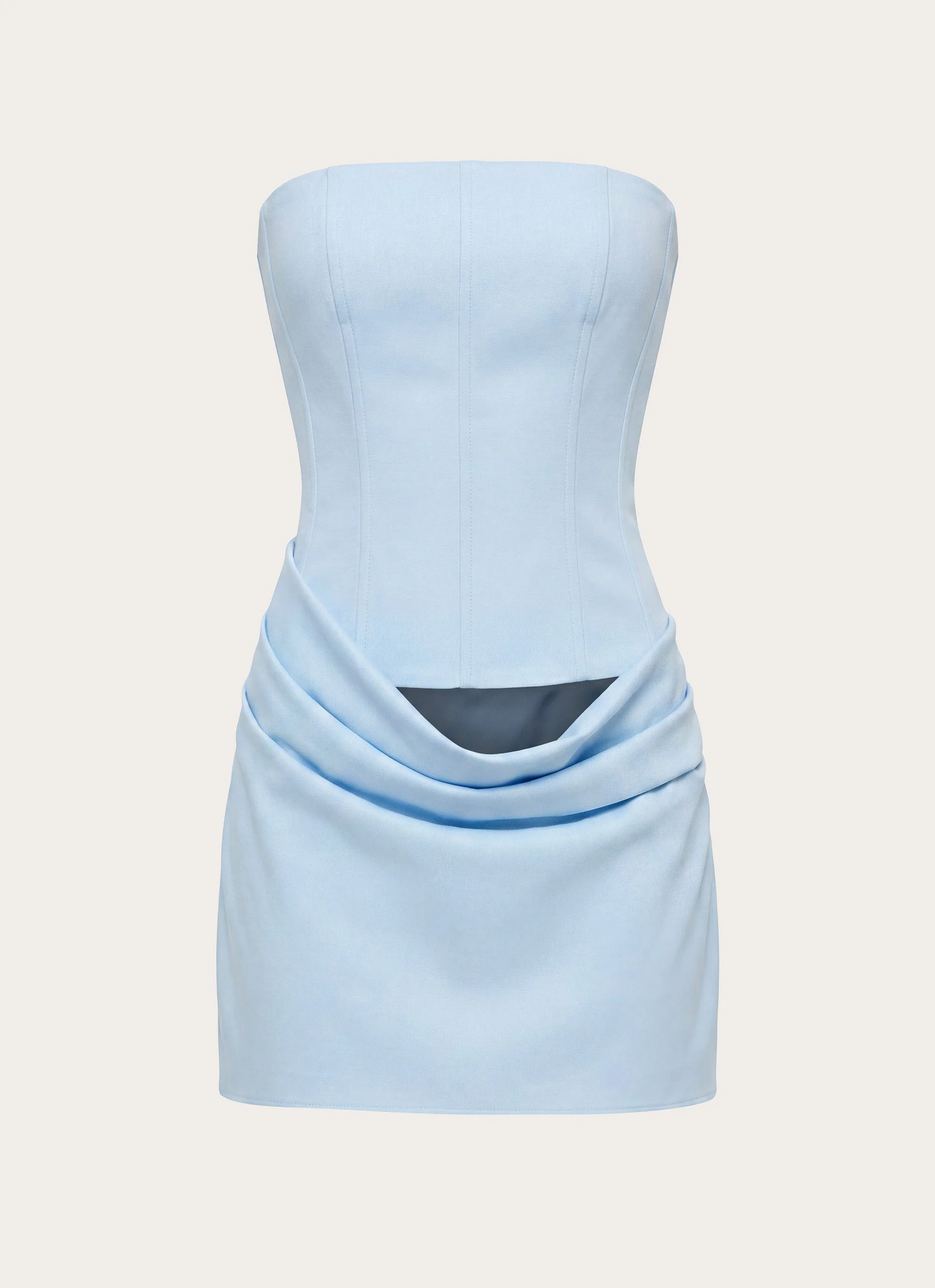 Alva Strapless Mini Dress - Blue - luluinthesky