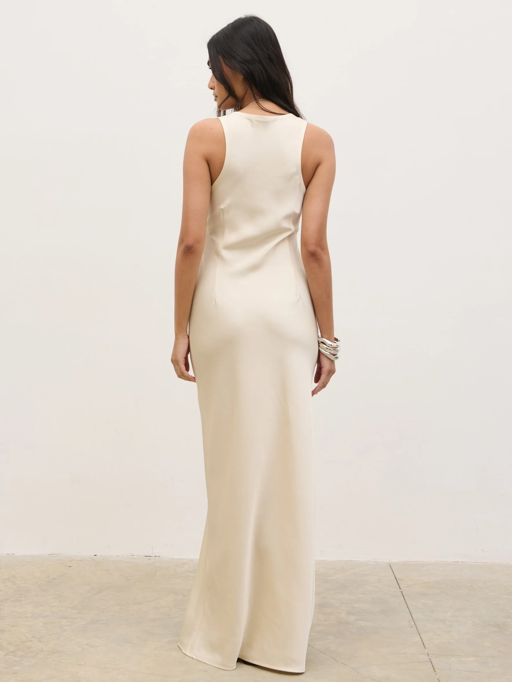 Breya Sleeveless Slip Maxi Dress - Oyster