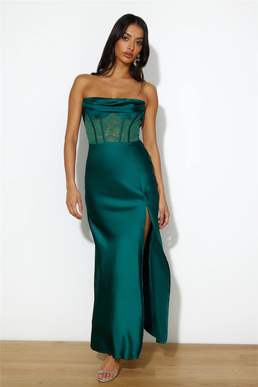 Swan Lake Maxi Dress Forest Green