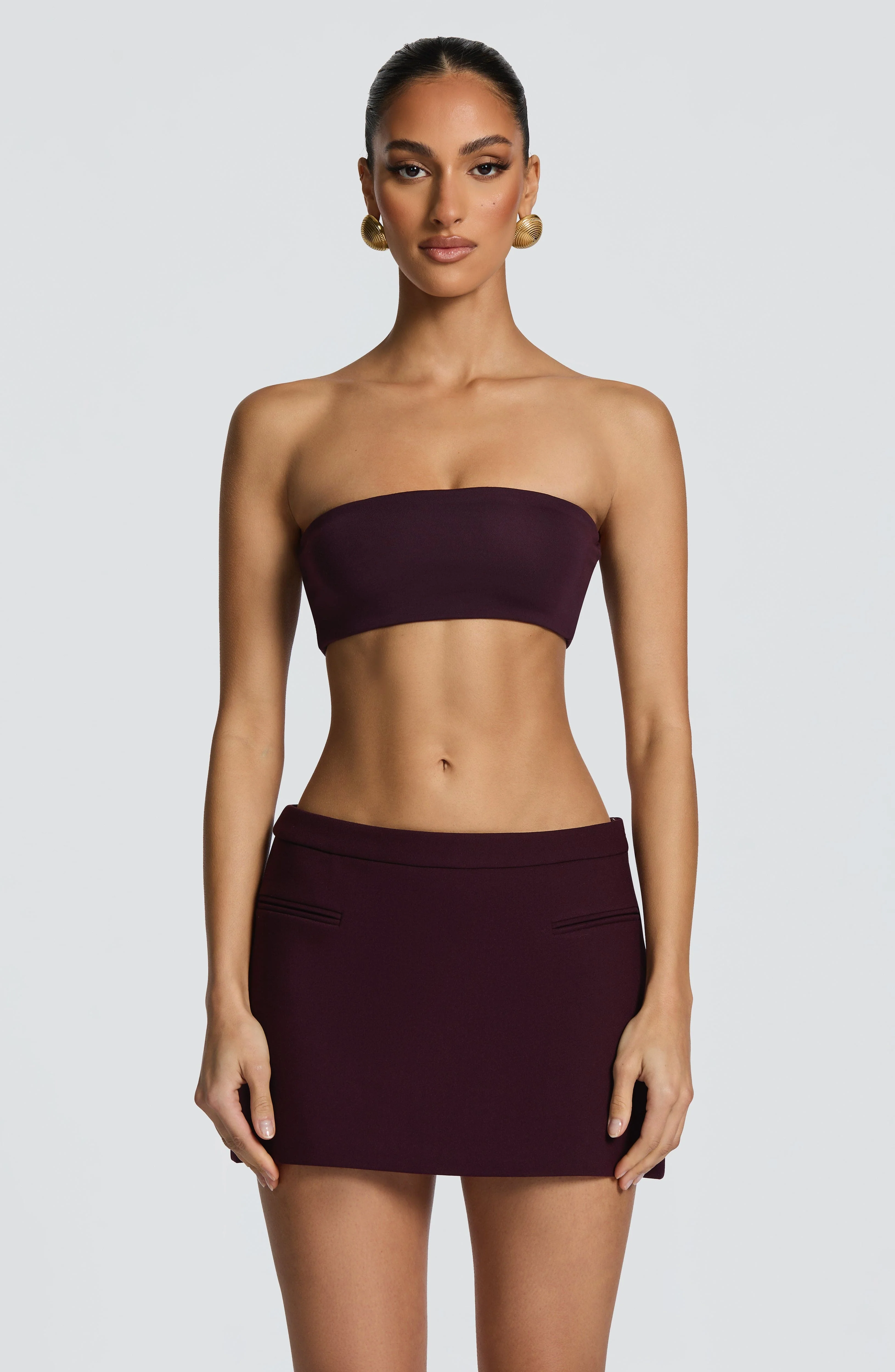 Edna Mini Skirt - Plum