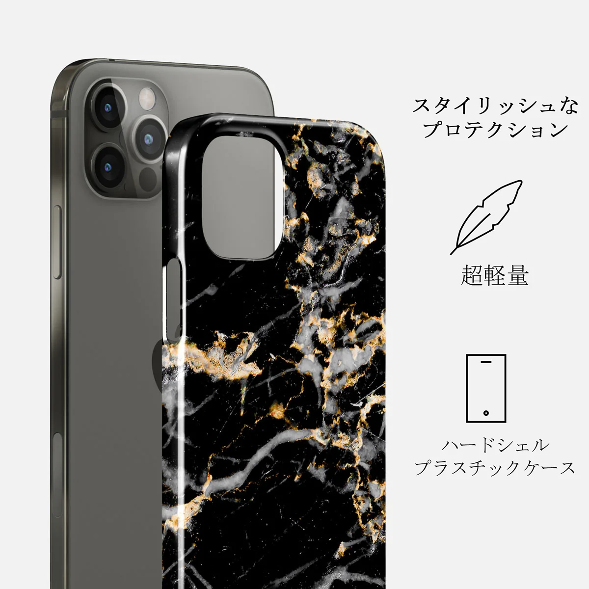 Make A Wish - Gold Marble iPhone 12 Pro Max ケース