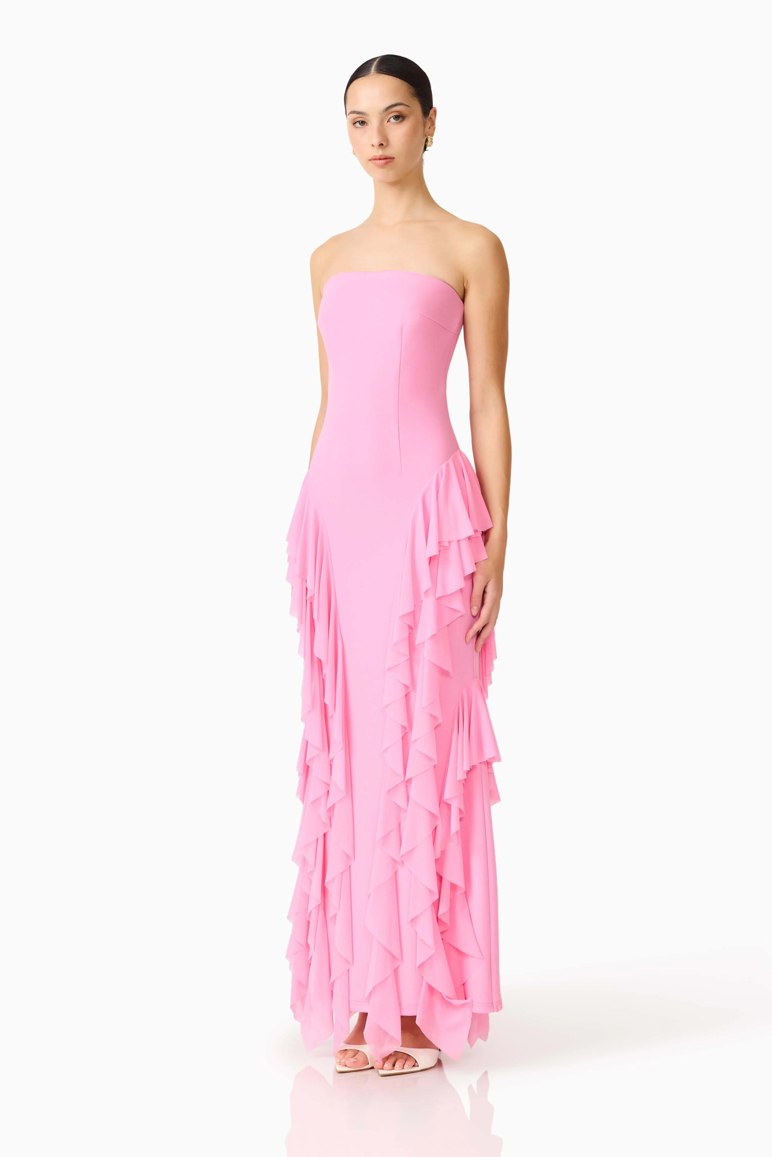Amelina Strapless Gown in Pink