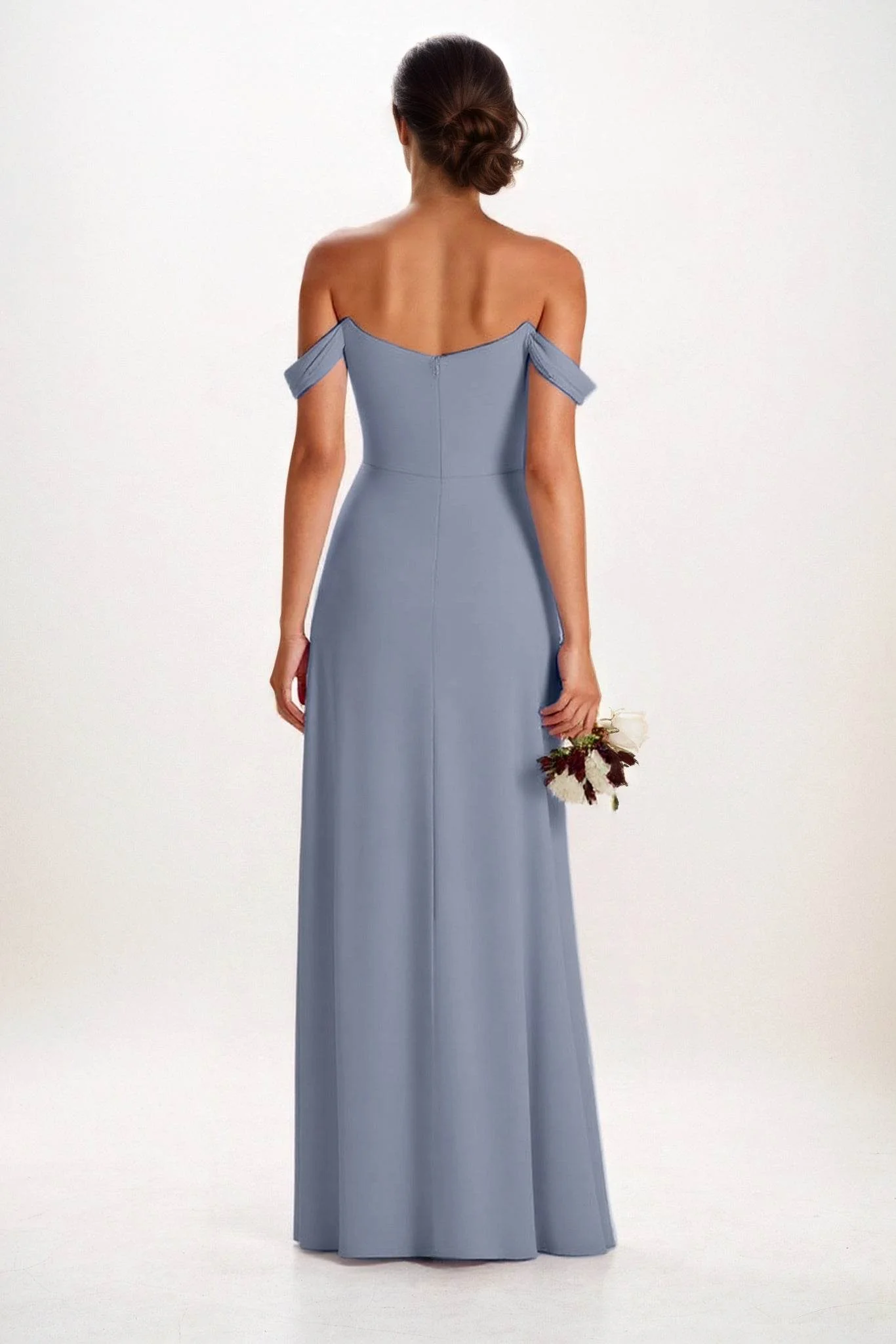 A-Line Maxi Chiffon Bridesmaid Dress CB0857