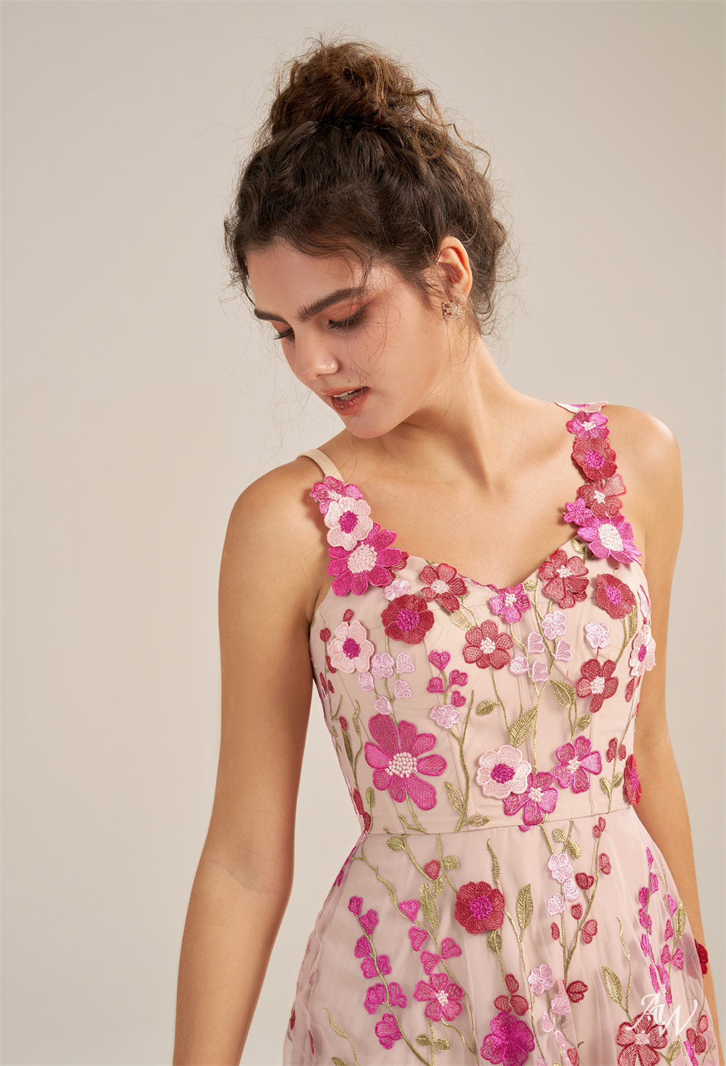 Alison A-line Tulle V-Neck Dresses