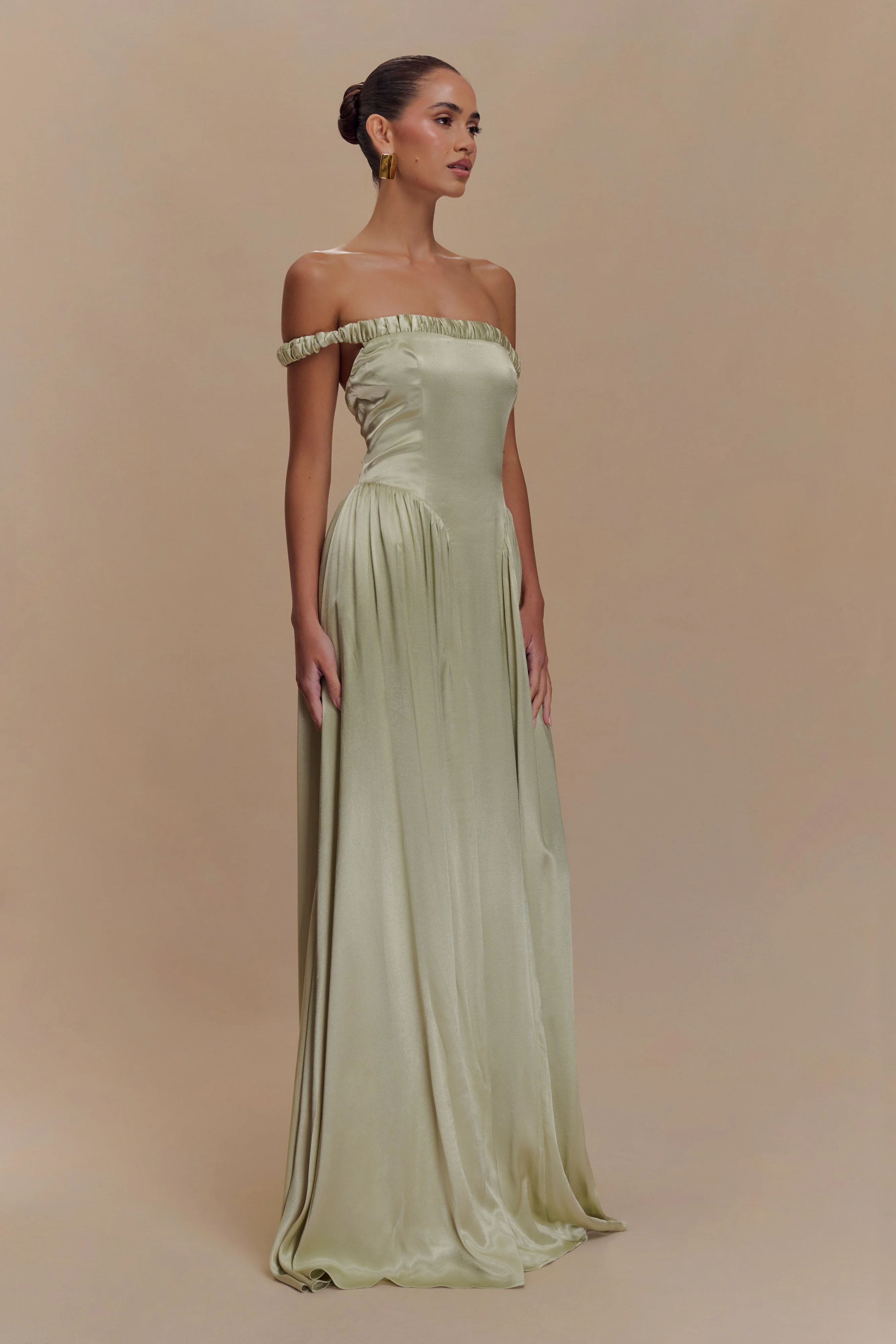 Coco Dropped Waist Maxi Dress - Sage