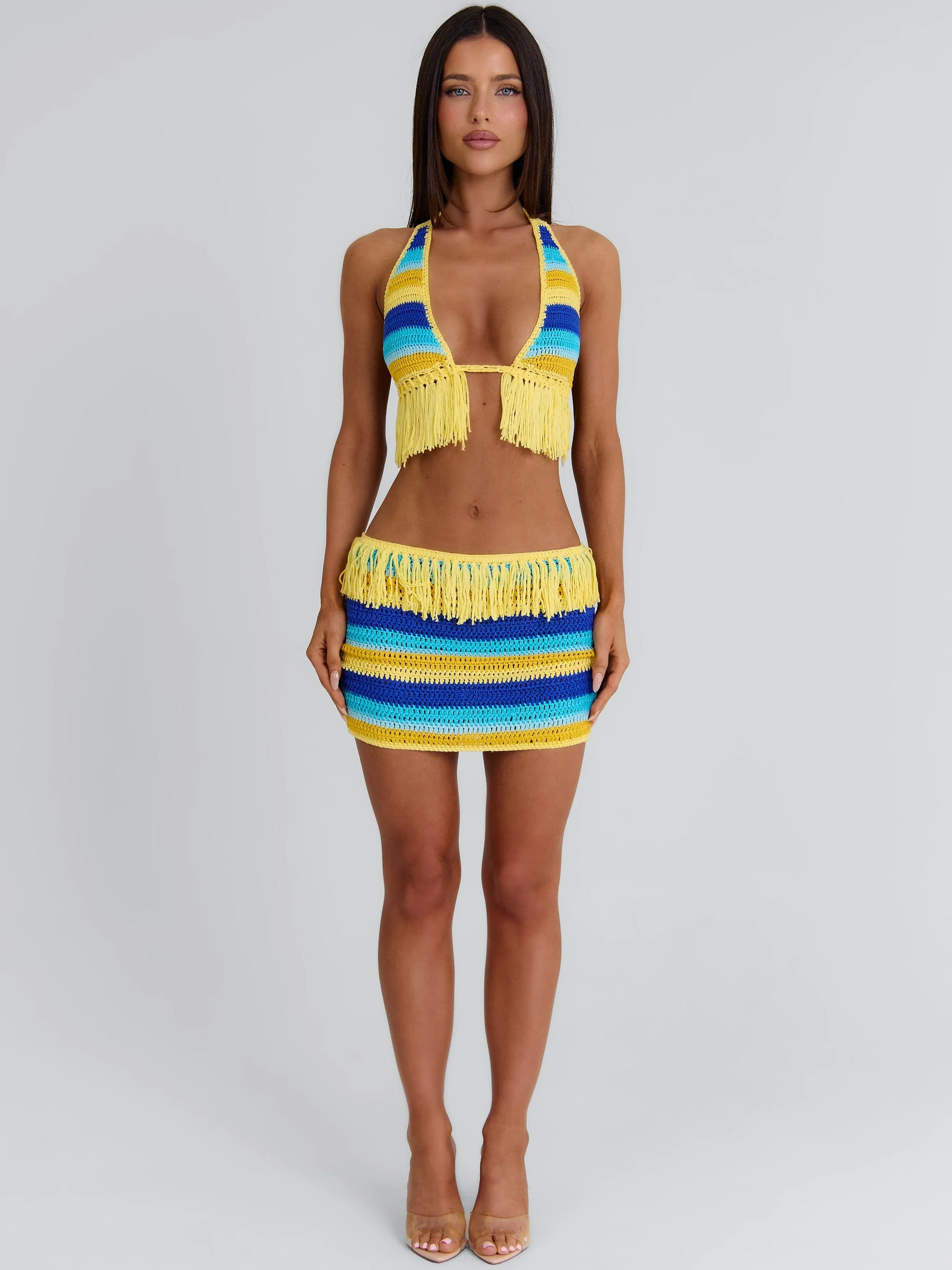 JULEAH CROP TOP YELLOW STRIPE
