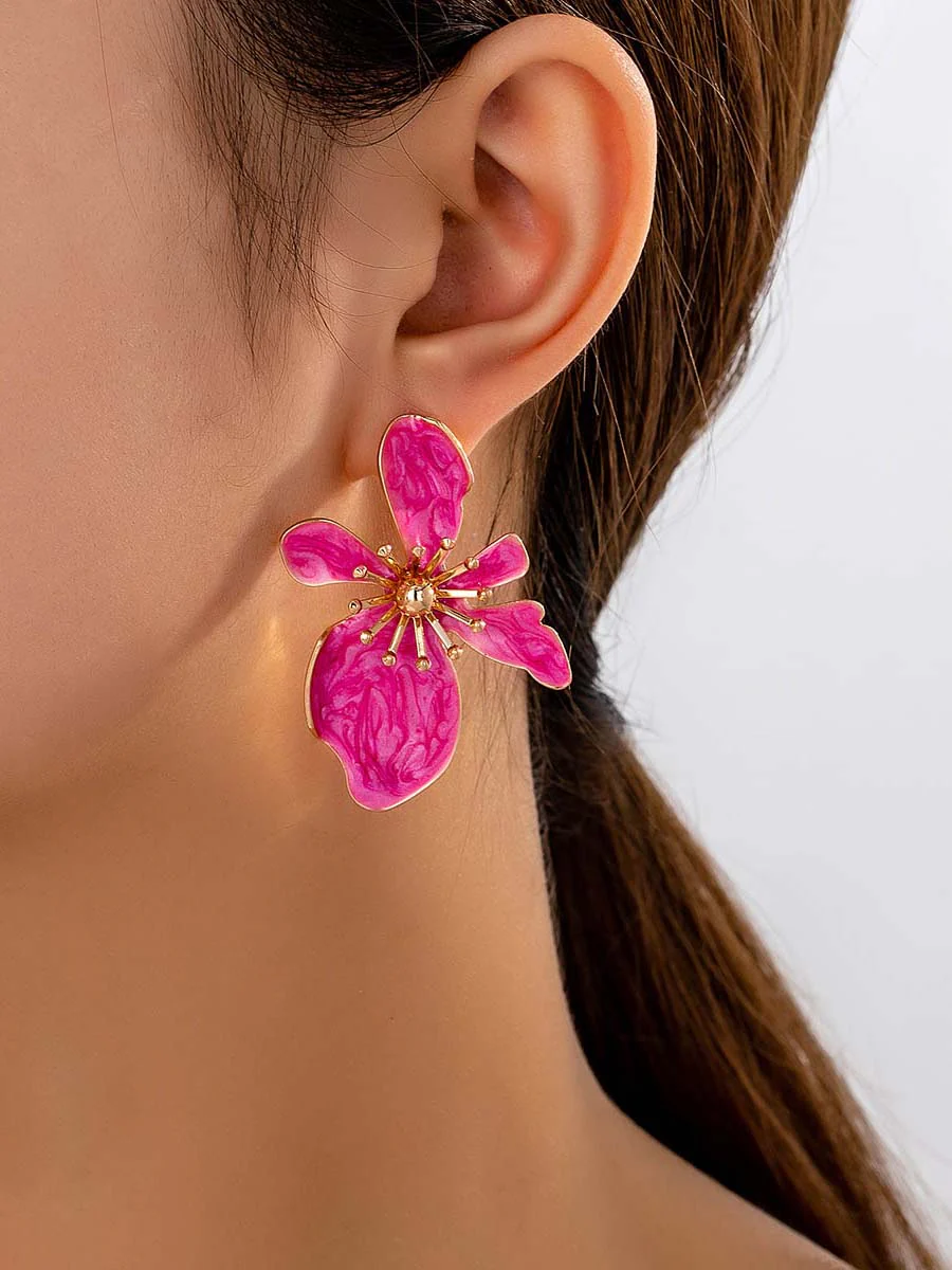 Irregularity Flower Shape Earrings Accessories