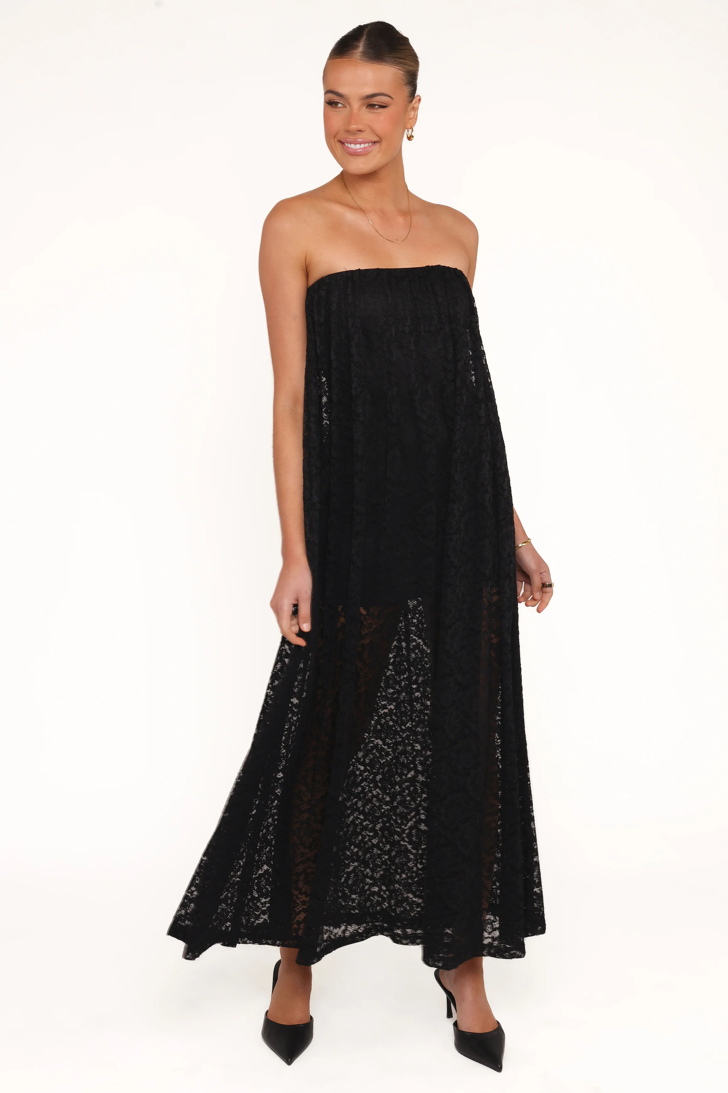 Davina Maxi Dress - Black Lace