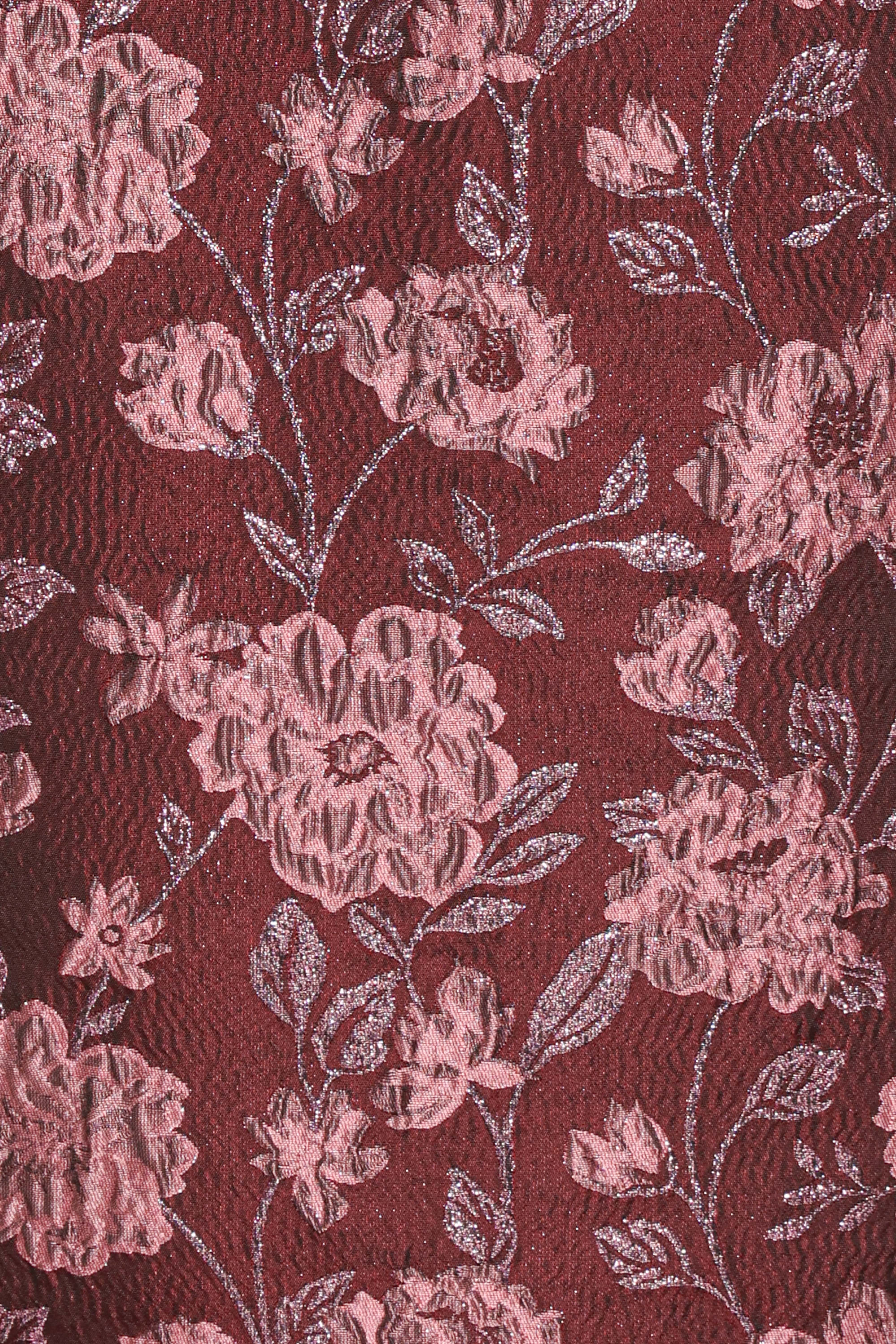 Allegro Peplum Top - Plum Brocade
