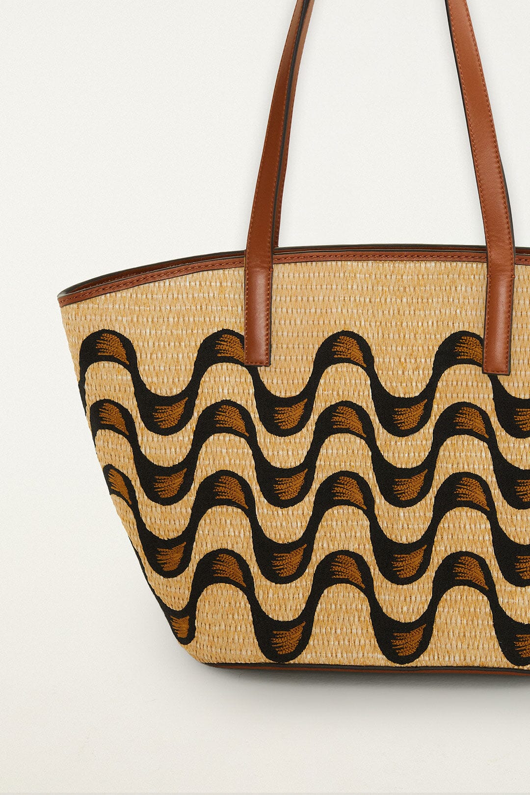 Raffia Basket Tote Bag Large