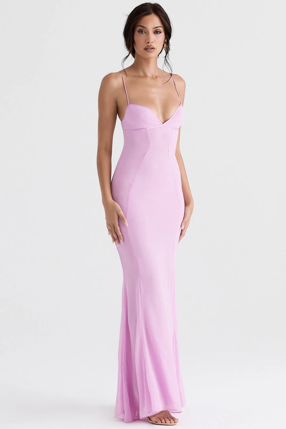 pink maxi dress