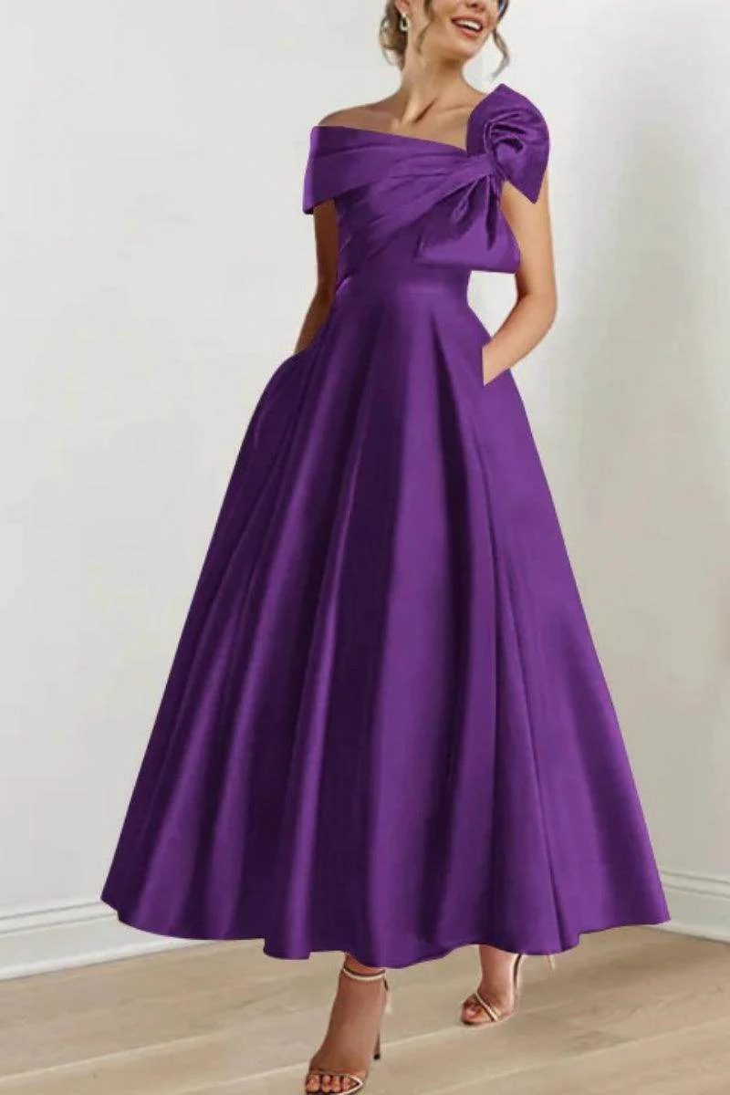 A Line Off The Shoulder Mother Dresses with Bows CM0333
