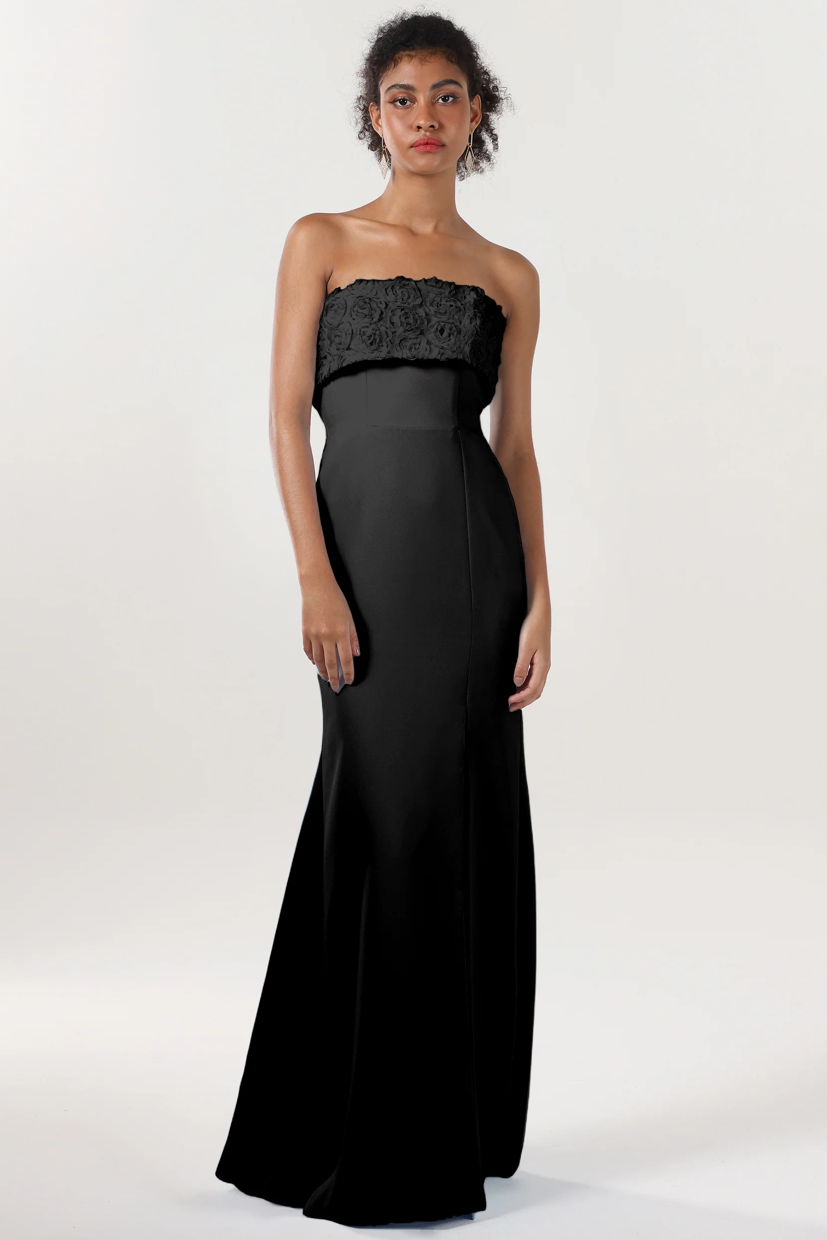Trumpet-Mermaid Sweep-Brush Train Stretch Crepe Bridesmaid Dress CS0591BM