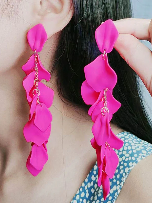 Chains Flower Shape Earrings Accessories