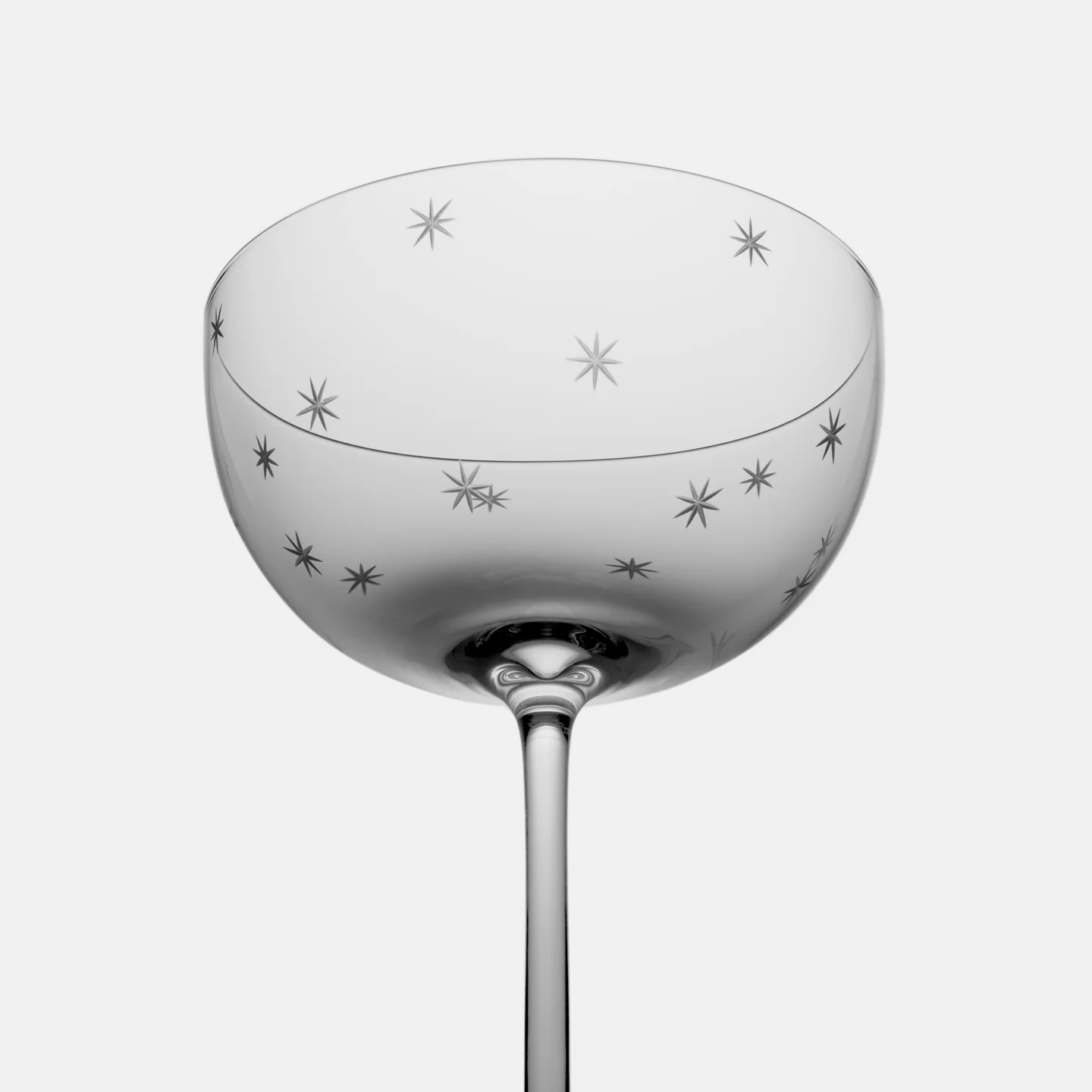 Richard Brendon Star Cut Coupe Glass / Set of 2 **