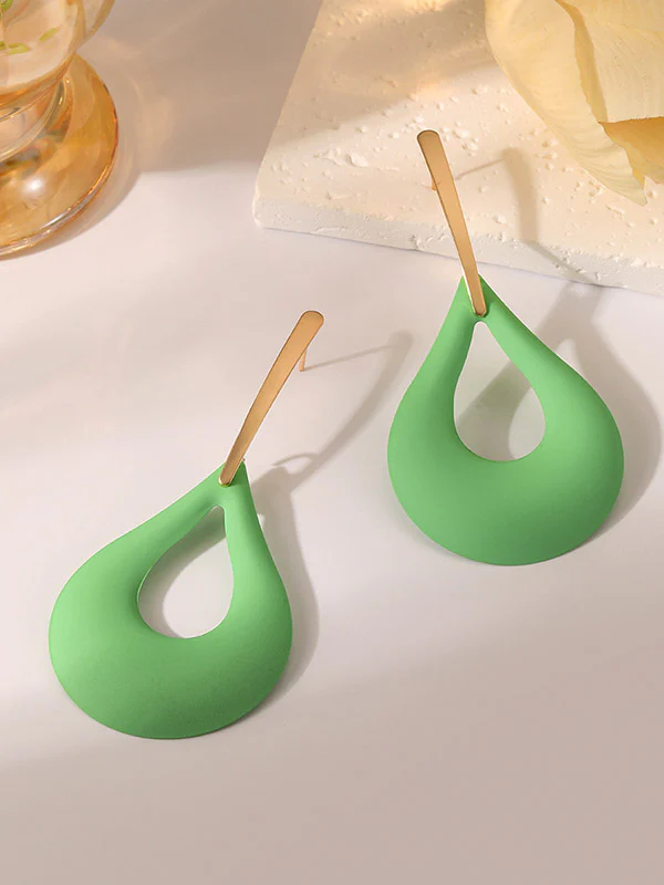 Geometric Hollow Drop Earrings