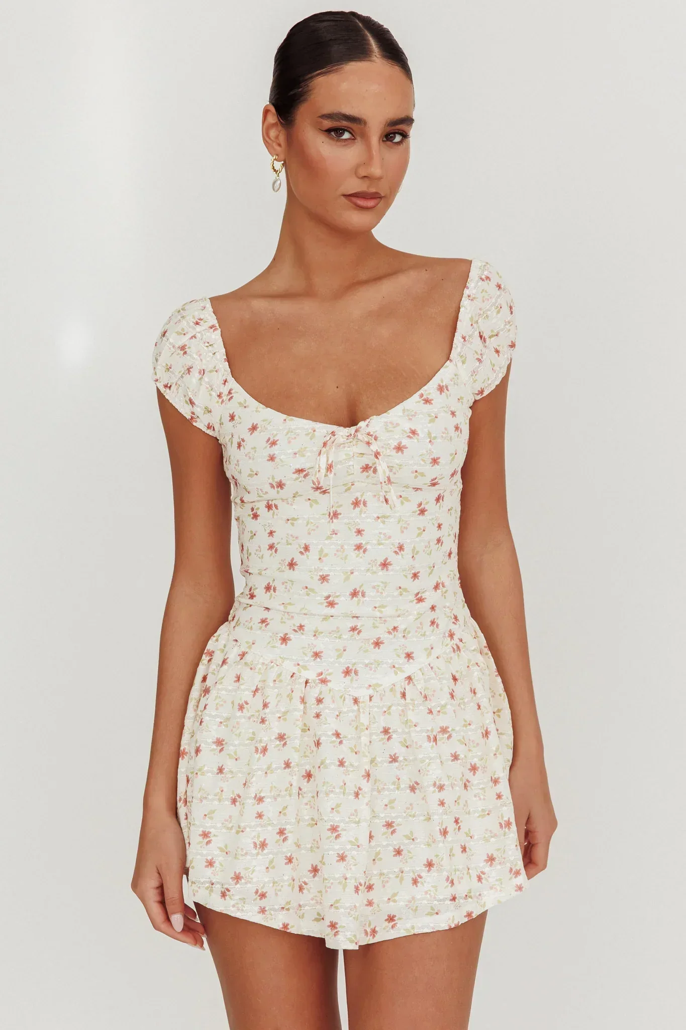 Mirela Cap Sleeve Lace Mini Dress Rose - luluinthesky