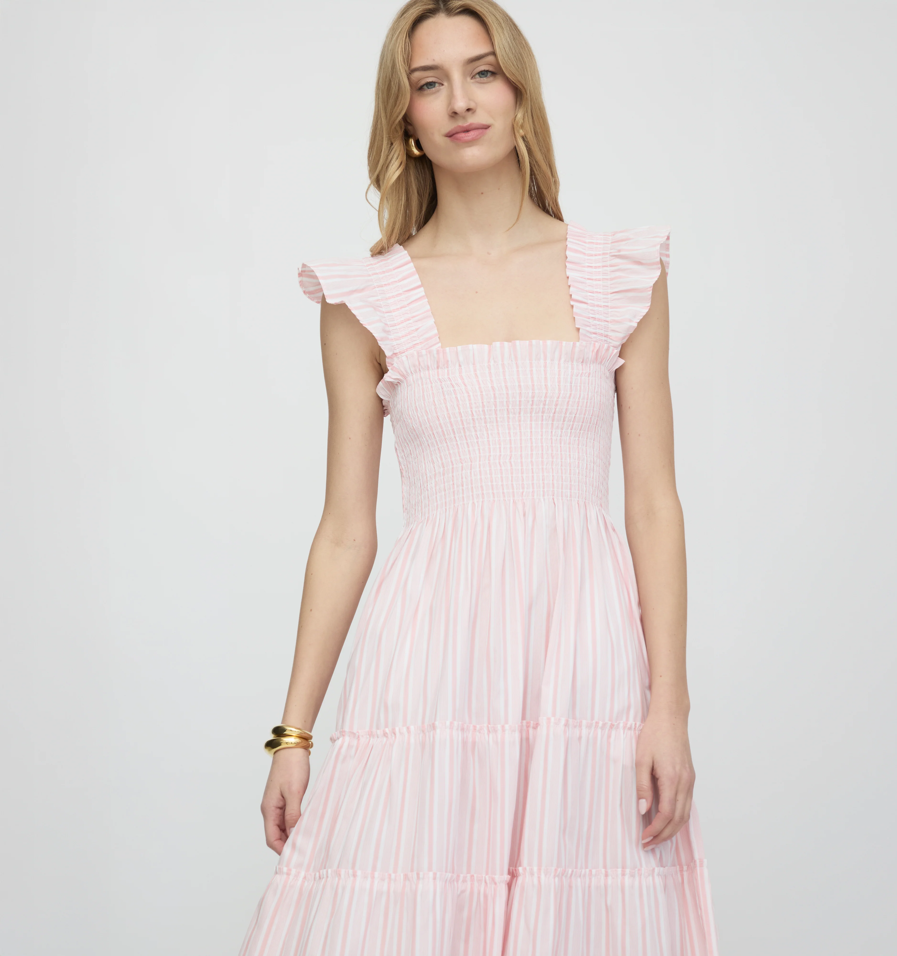 The Ellie Nap Dress - Pink Variegated Stripe