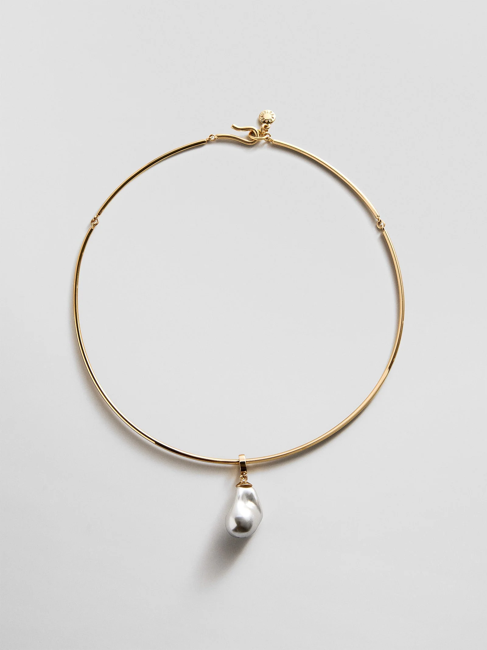 Teagan Pearl Collar Necklace - Gold/Pearl