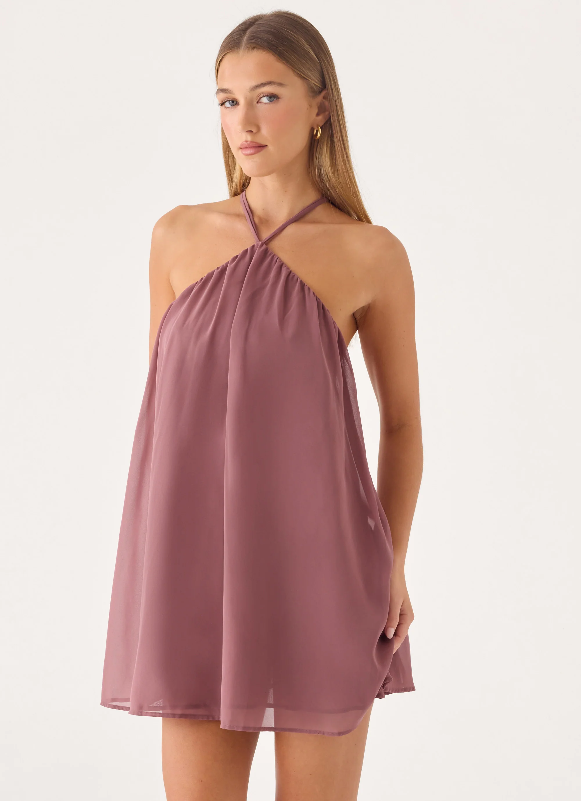 Donar Mini Dress - Mocha Mousse - luluinthesky